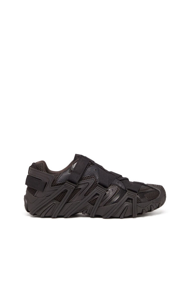 S-Prototype-CR - Caged sneakers in mesh and leather