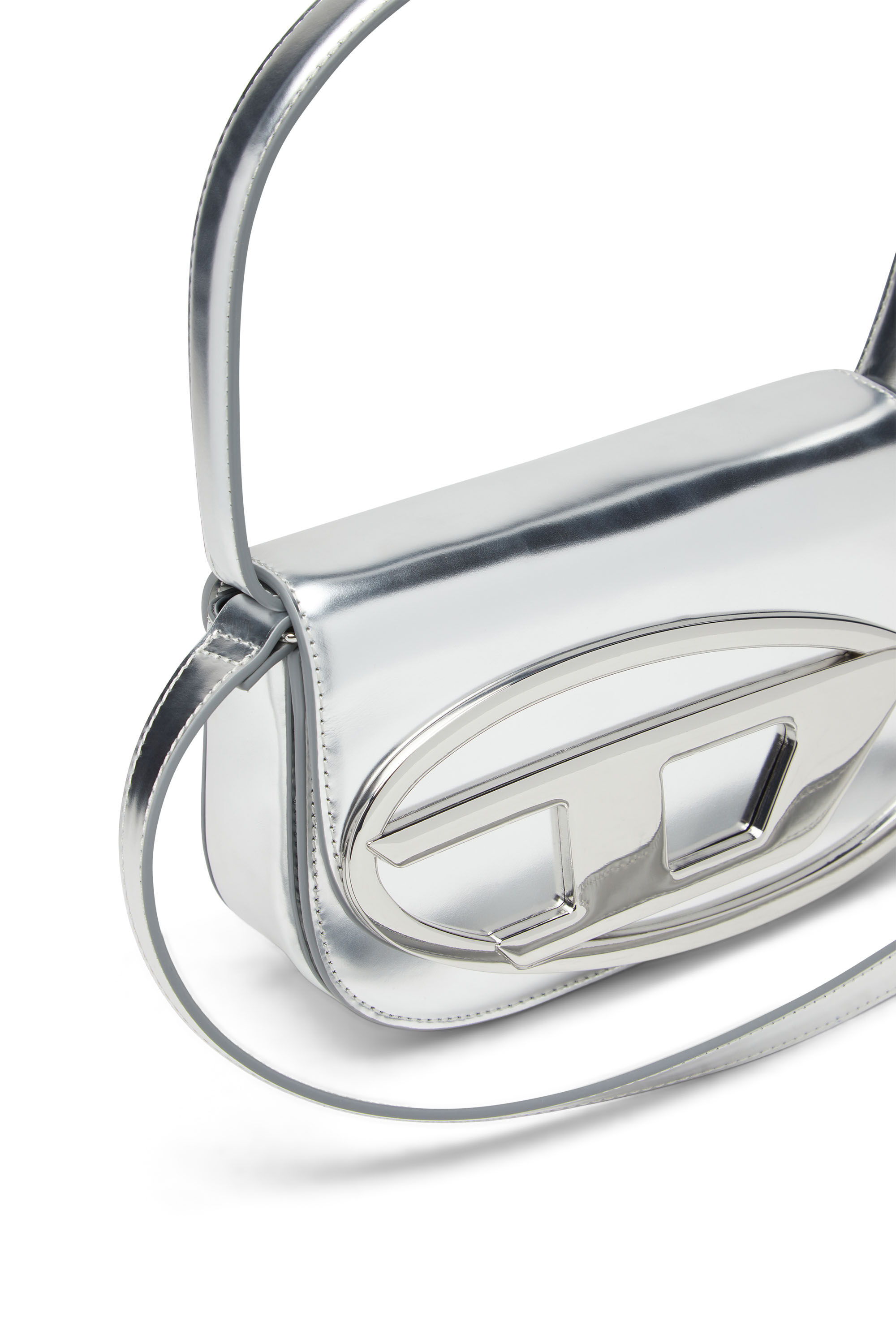 Silver over the shoulder bag clearance