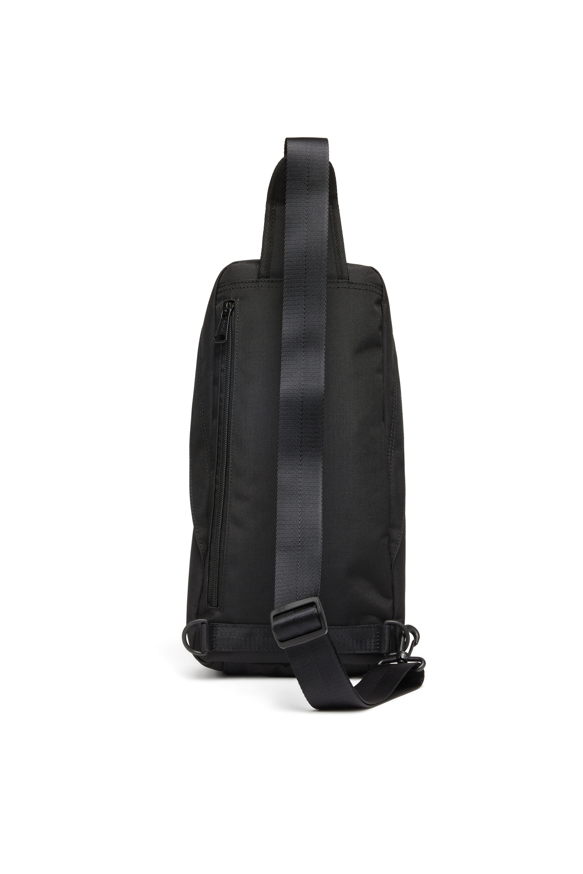 Men s D Bsc Sling backpack in heavy duty shell Black Diesel