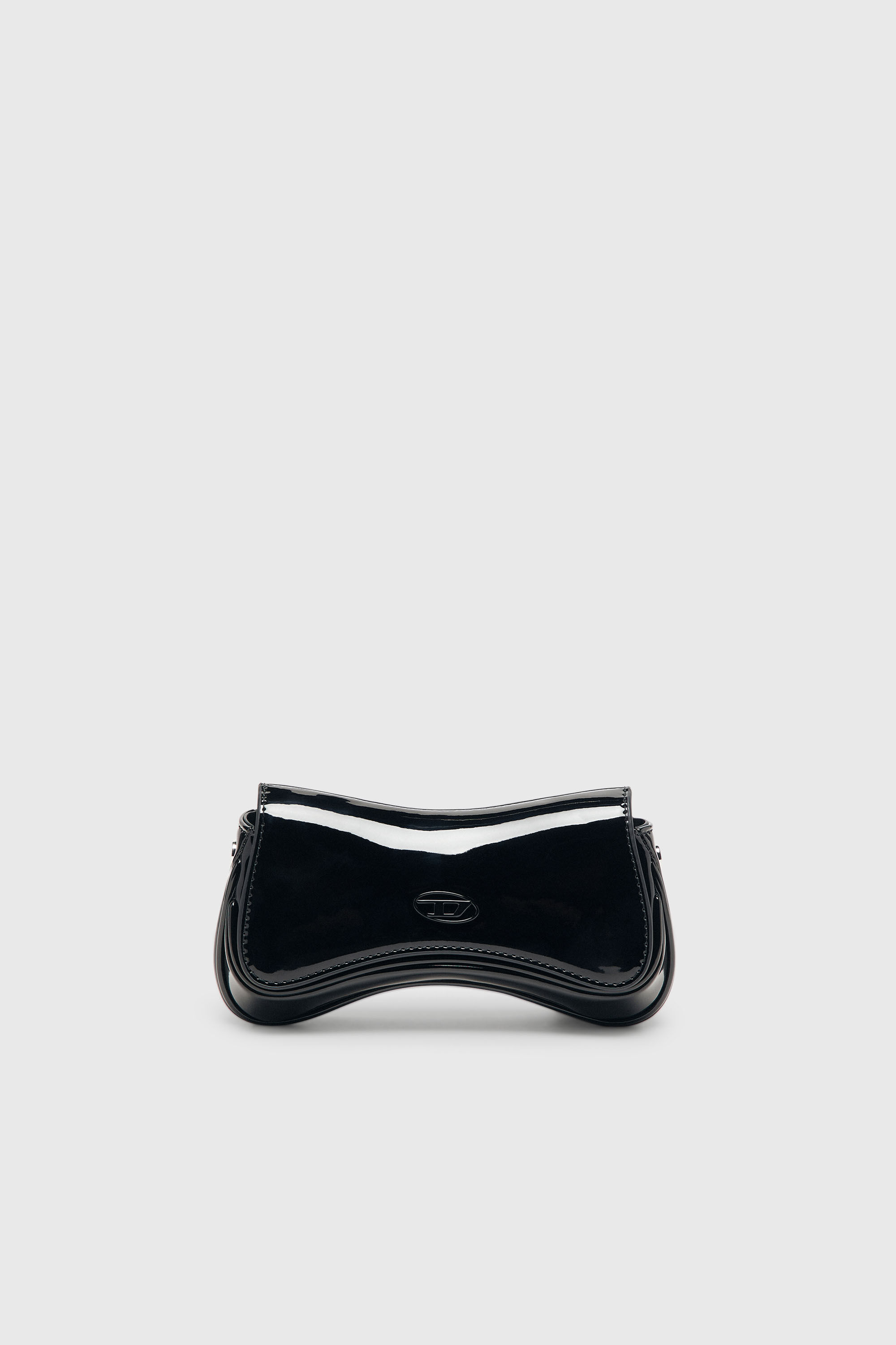 Diesel - PLAY CROSSBODY XS, Woman's Play-Small crossbody bag glossy in Black/Flash mirror - 2