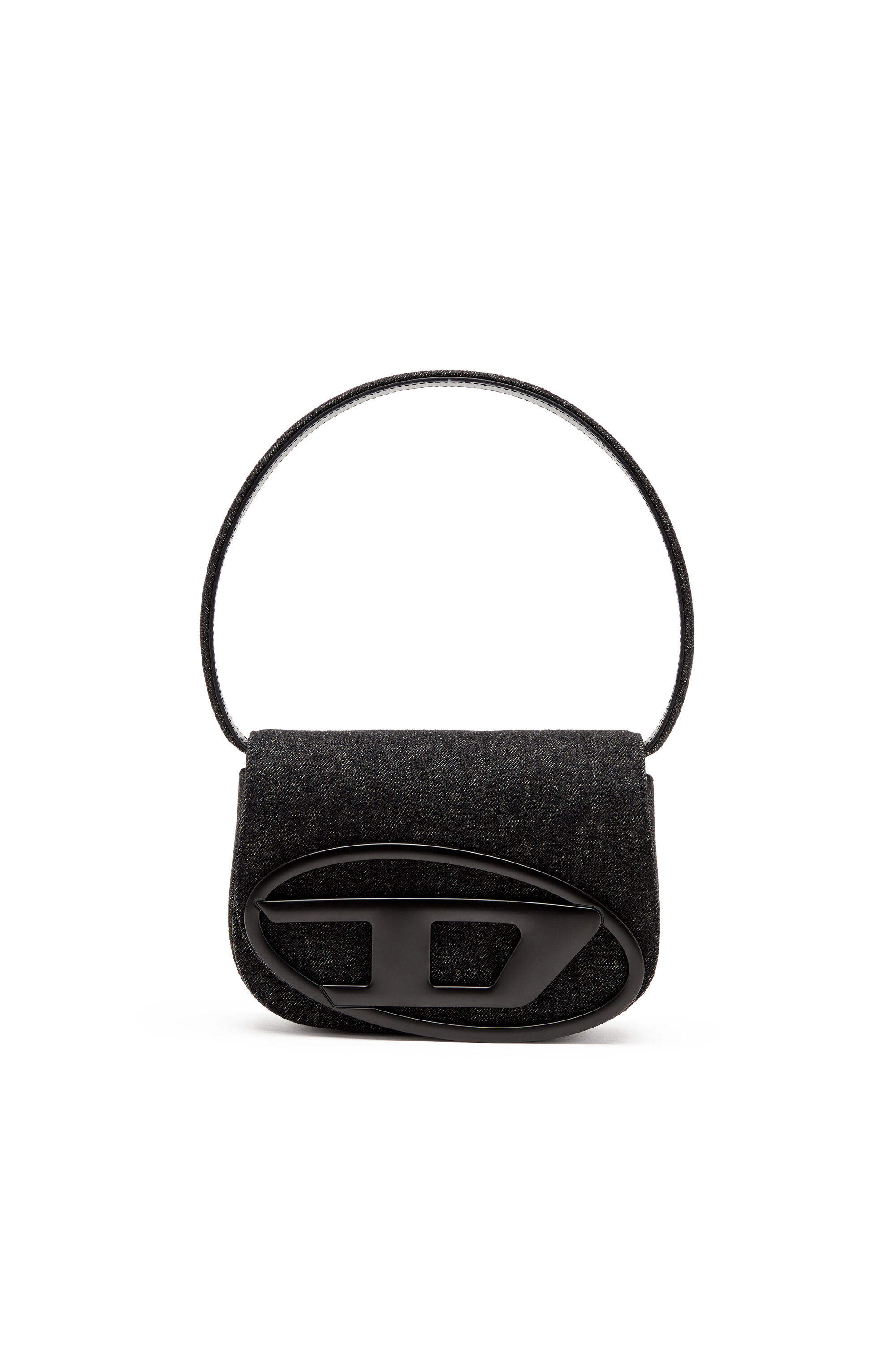 Women's 1DR-Iconic shoulder bag in washed denim | Black | Diesel