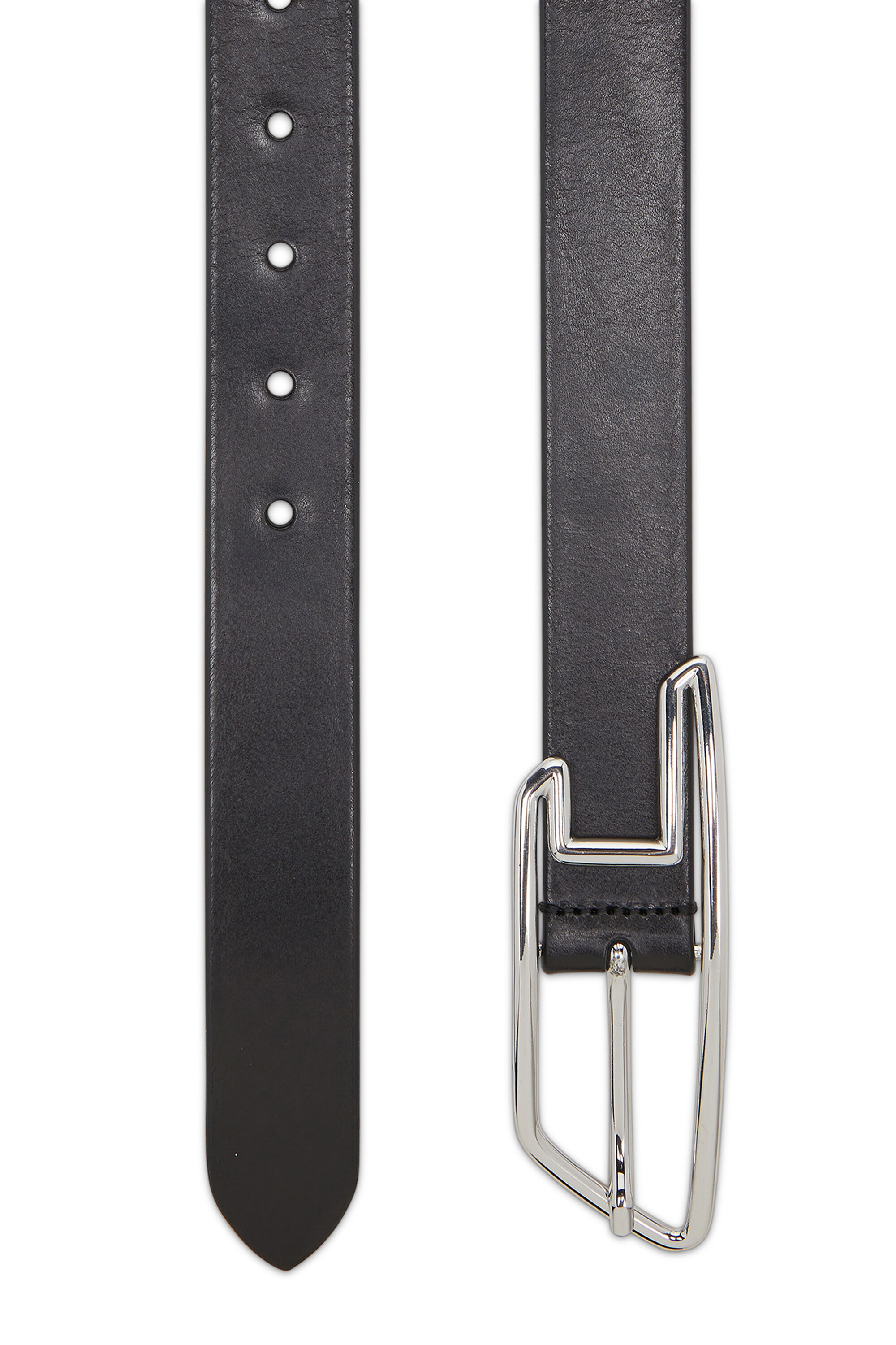Diesel - B-D LINE W 30, Woman's 3cm belt in pull-up leather in Black - 2