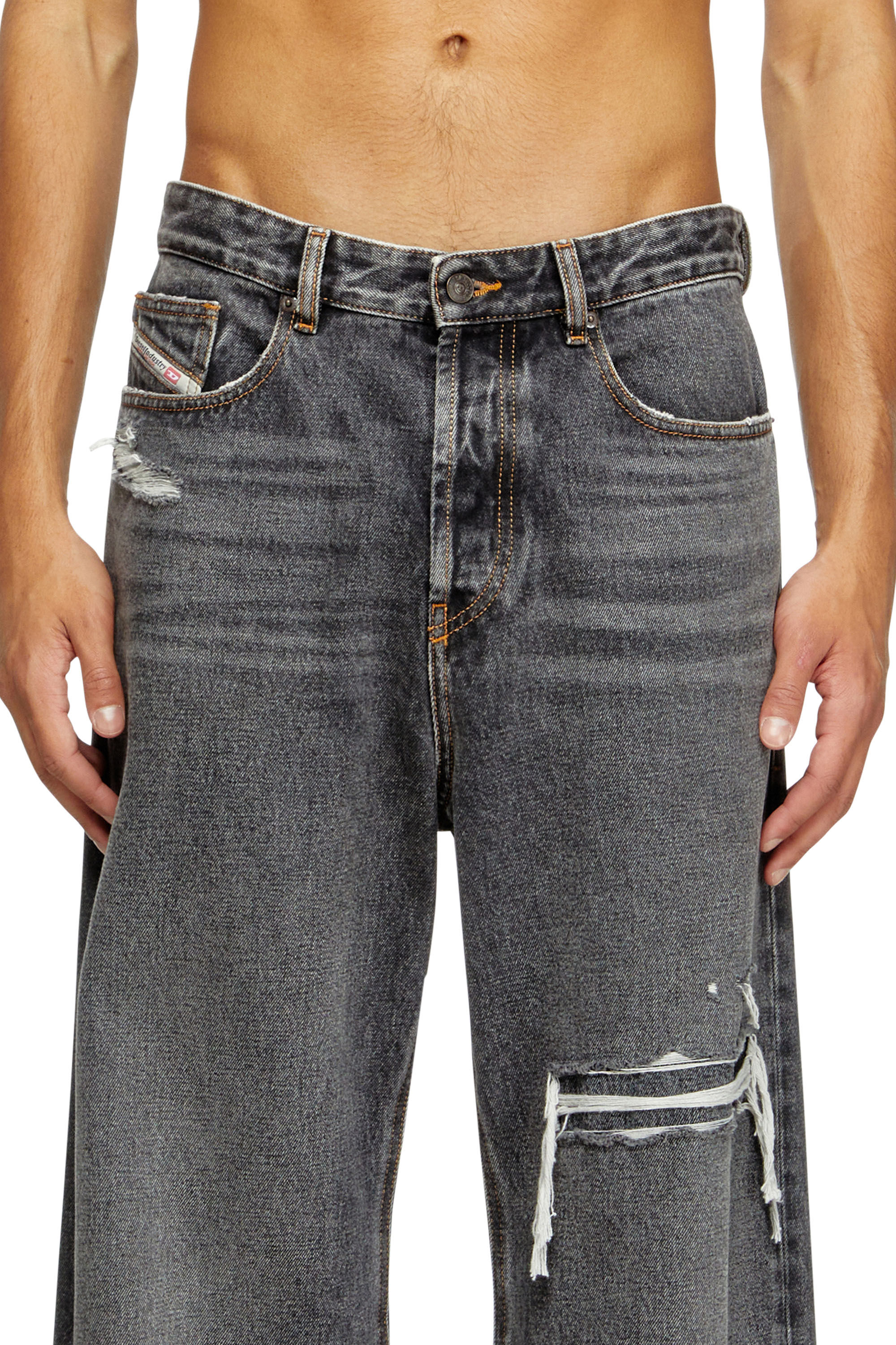 D-RISE Man: Oversized Regular Black/Dark grey Jeans | Diesel D-RISE Man: Oversized Regular Black/Dark grey Jeans | Diesel