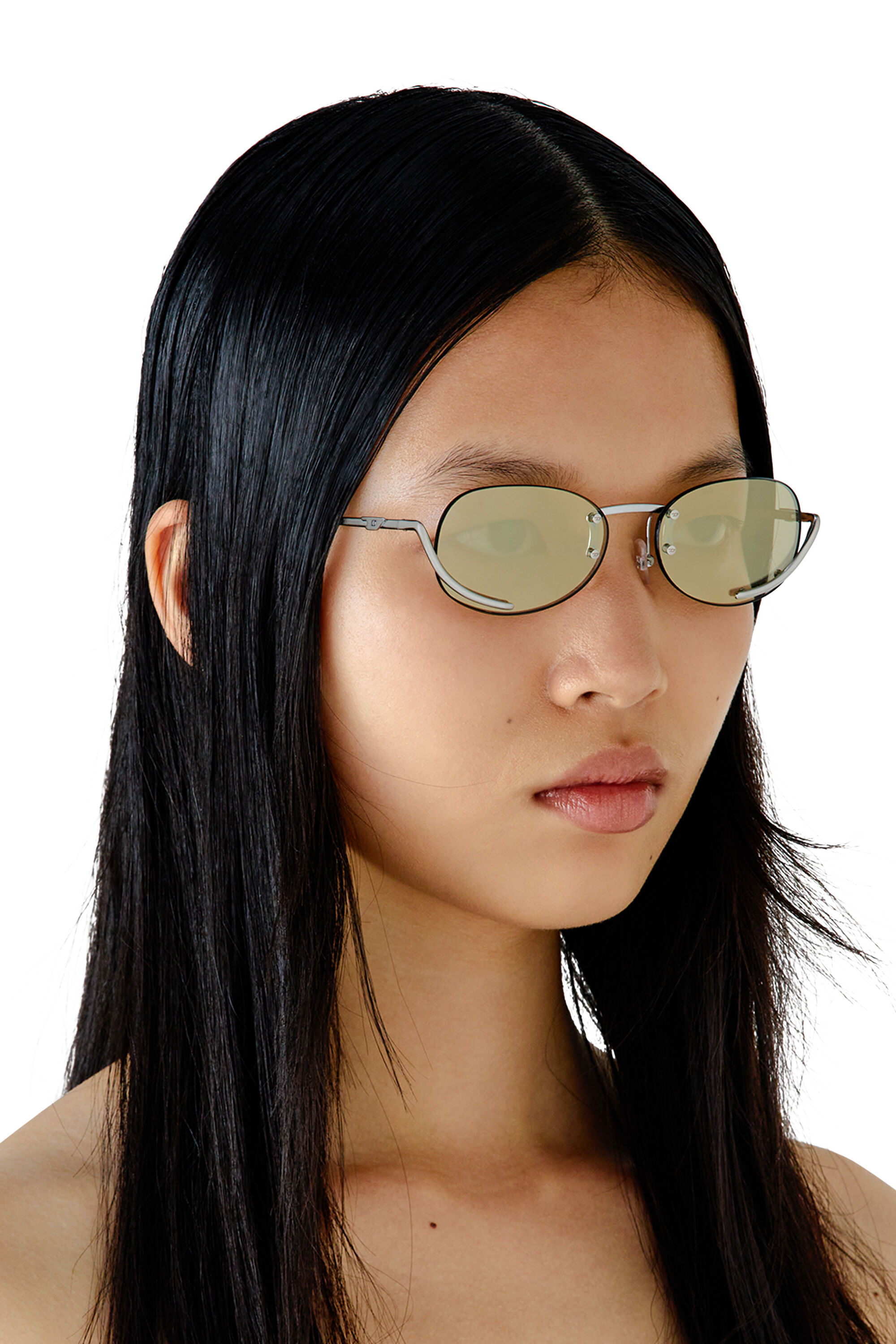 Women s Oval sunglasses Yellow Diesel