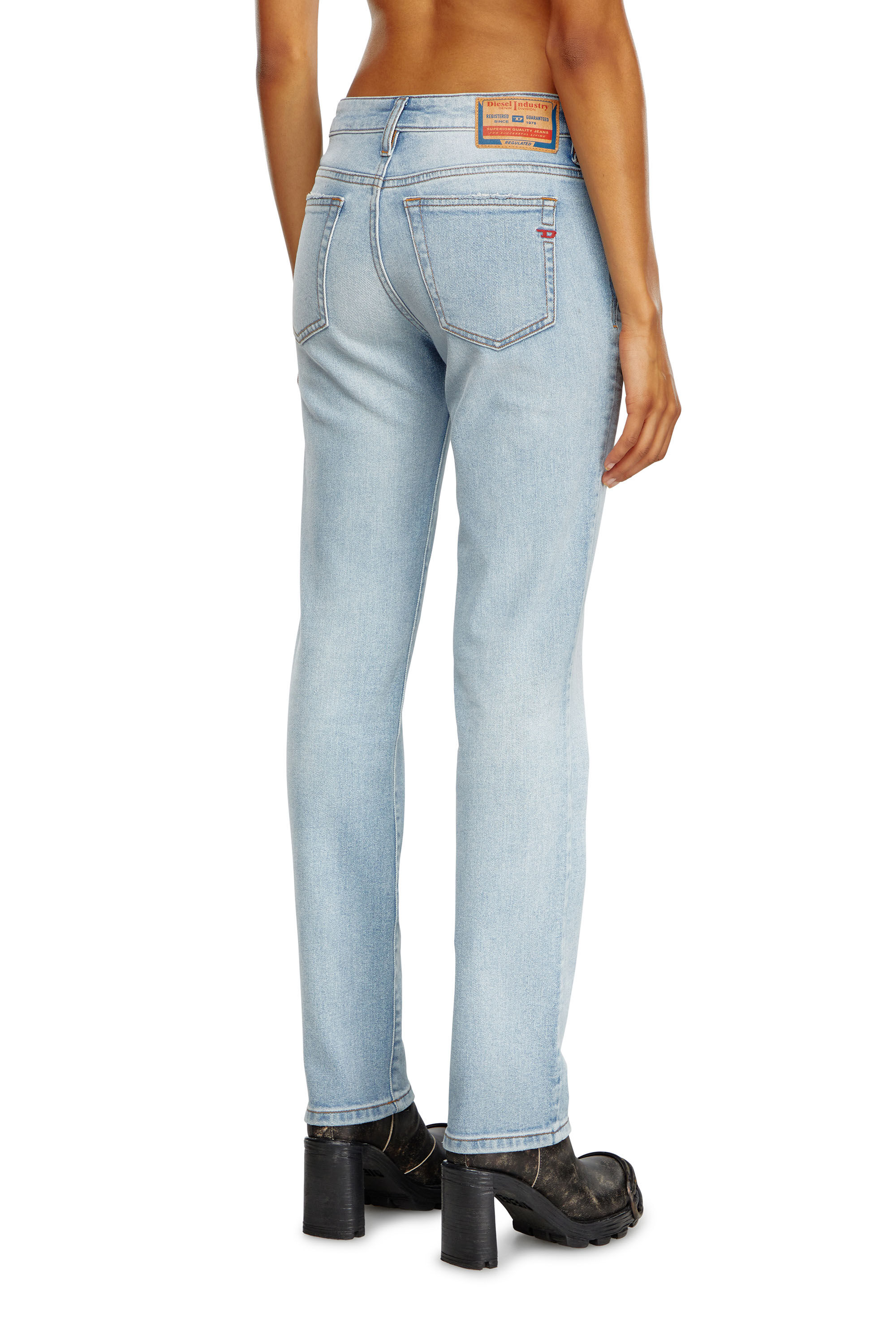 Diesel - Woman's Straight Jeans 1989 D-Mine 0GRDM, Light Blue - 4