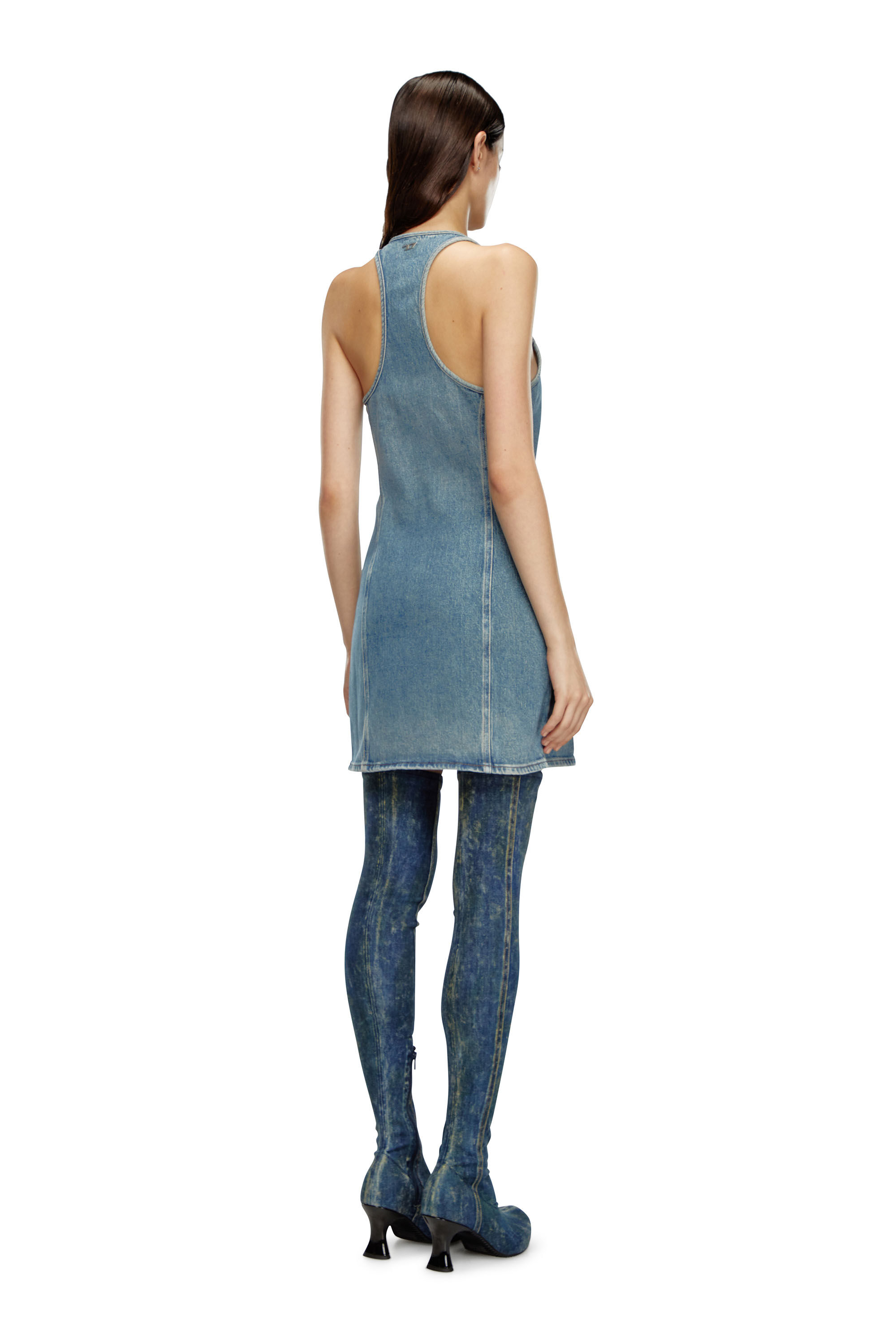 Diesel - DE-ARLYN-D, Woman's Denim tank dress in Light Blue - 4