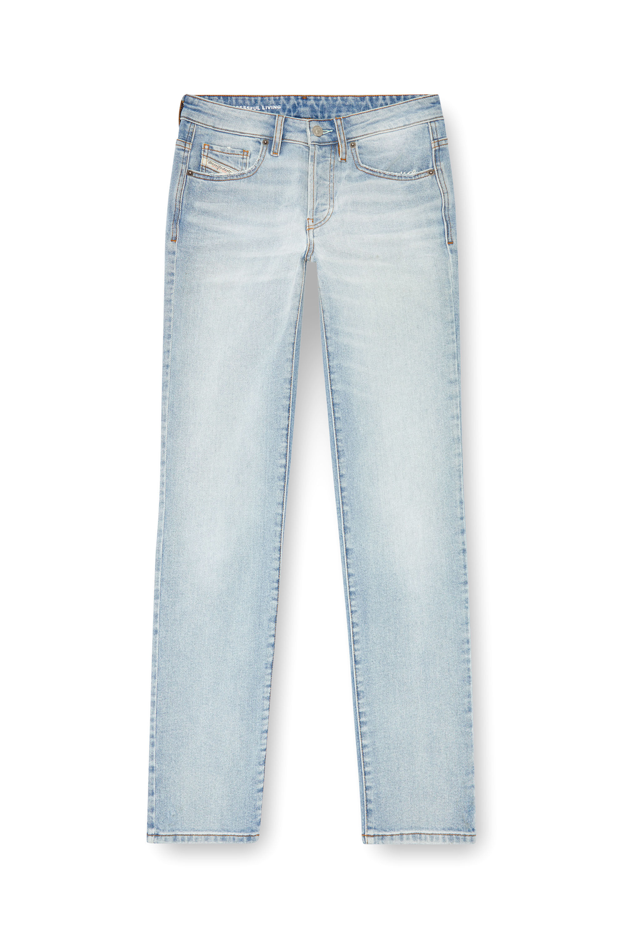 Diesel - Woman's Straight Jeans 1989 D-Mine 0GRDM, Light Blue - 2