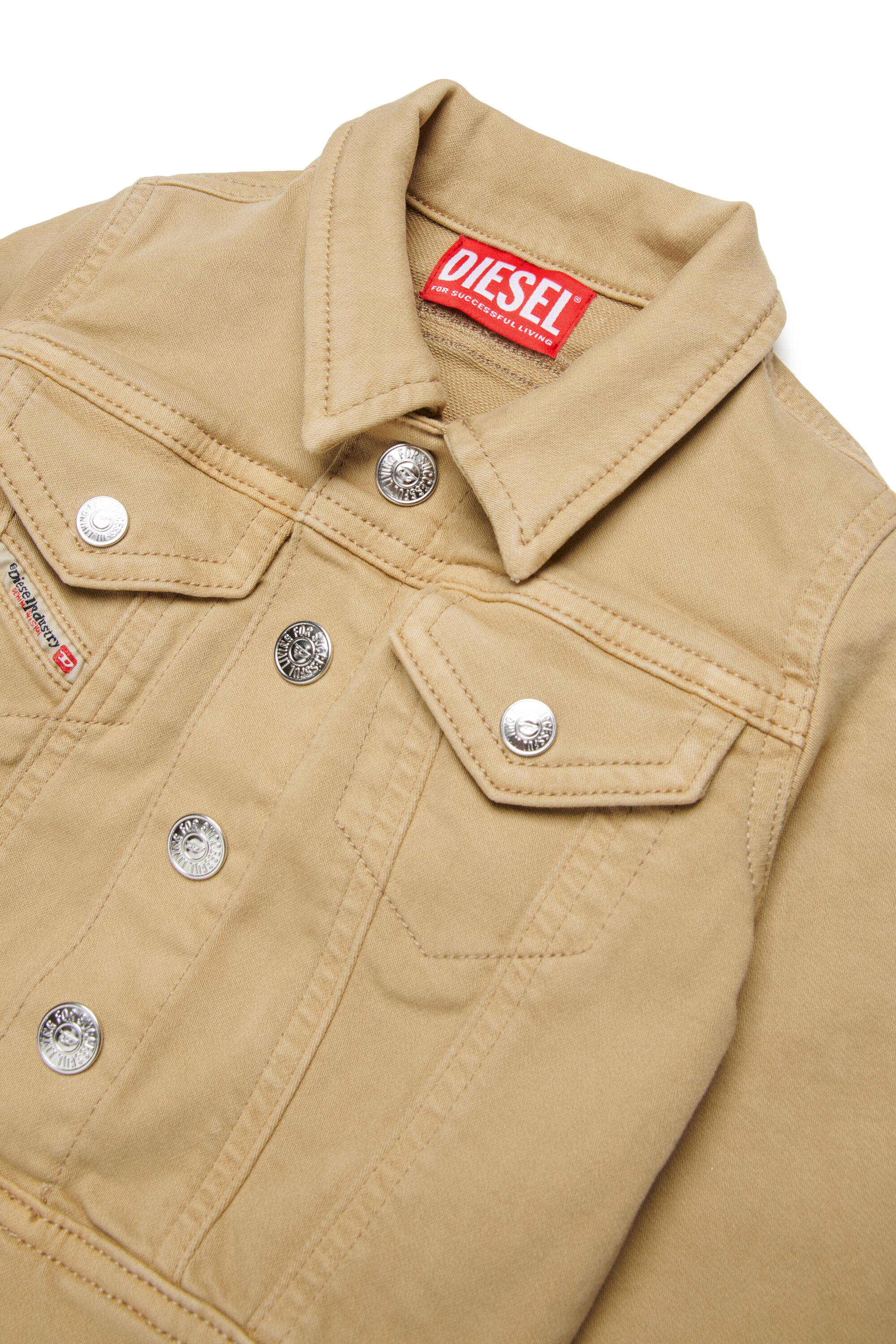Diesel - JAROMYB JJJ, Unisex's JoggJeans jacket with chest pockets in Light Brown - 3
