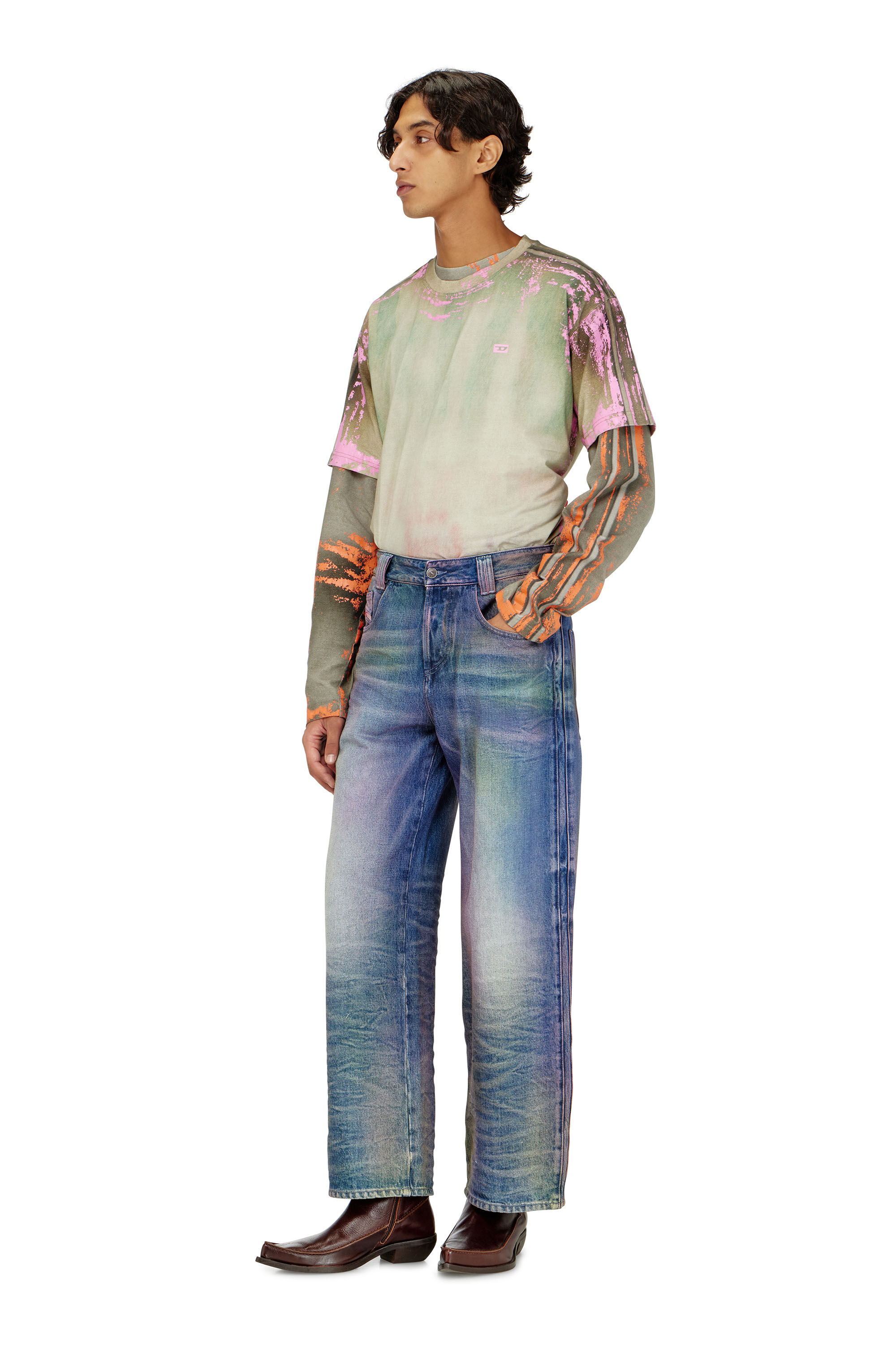 Diesel - Unisex's Relaxed Jeans 1982 D-Hakou 007FW, Medium blue - 1