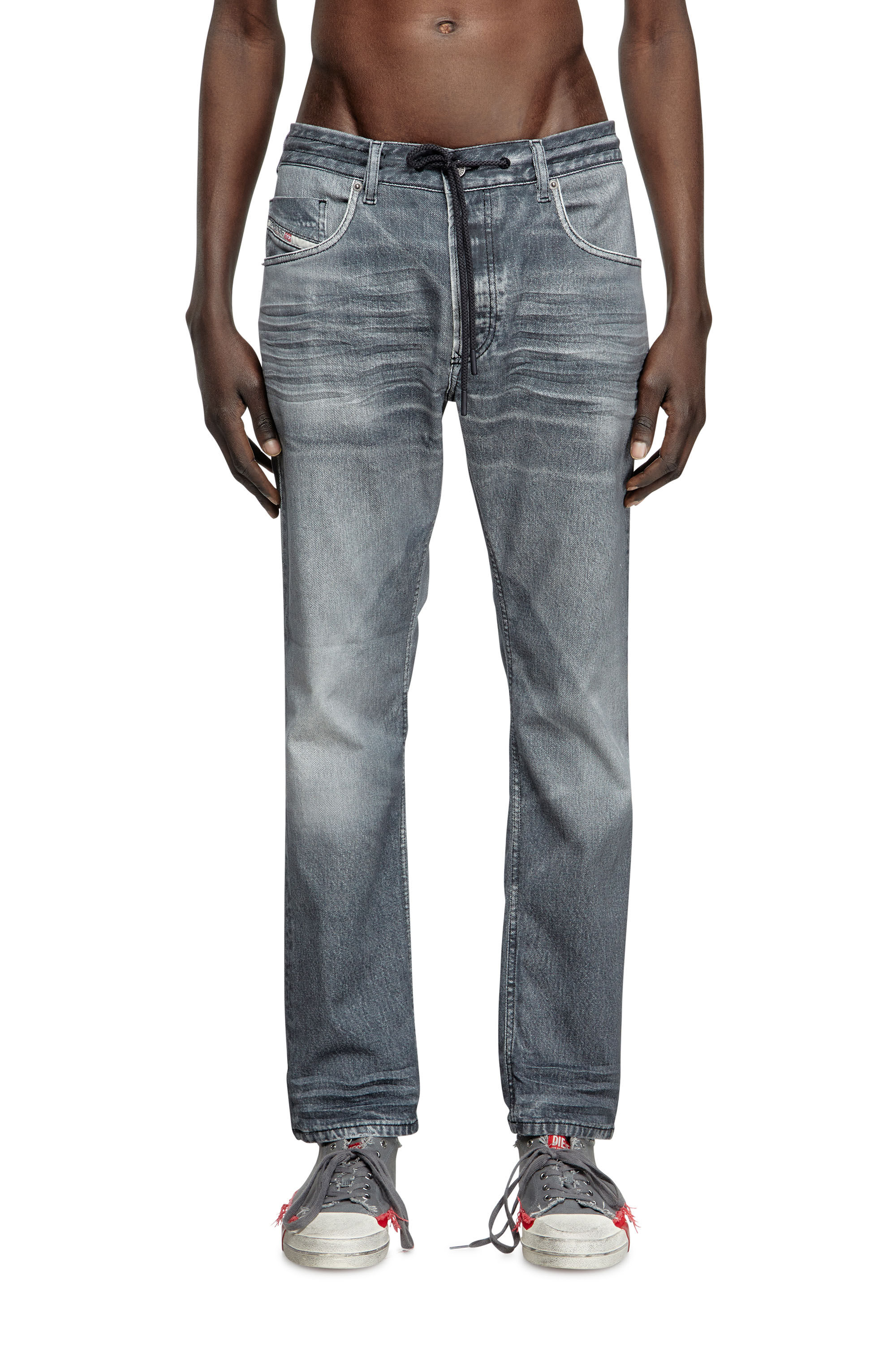 Diesel - Man's Regular 2030 D-Krooley Joggjeans® 068PC, Grey - 3