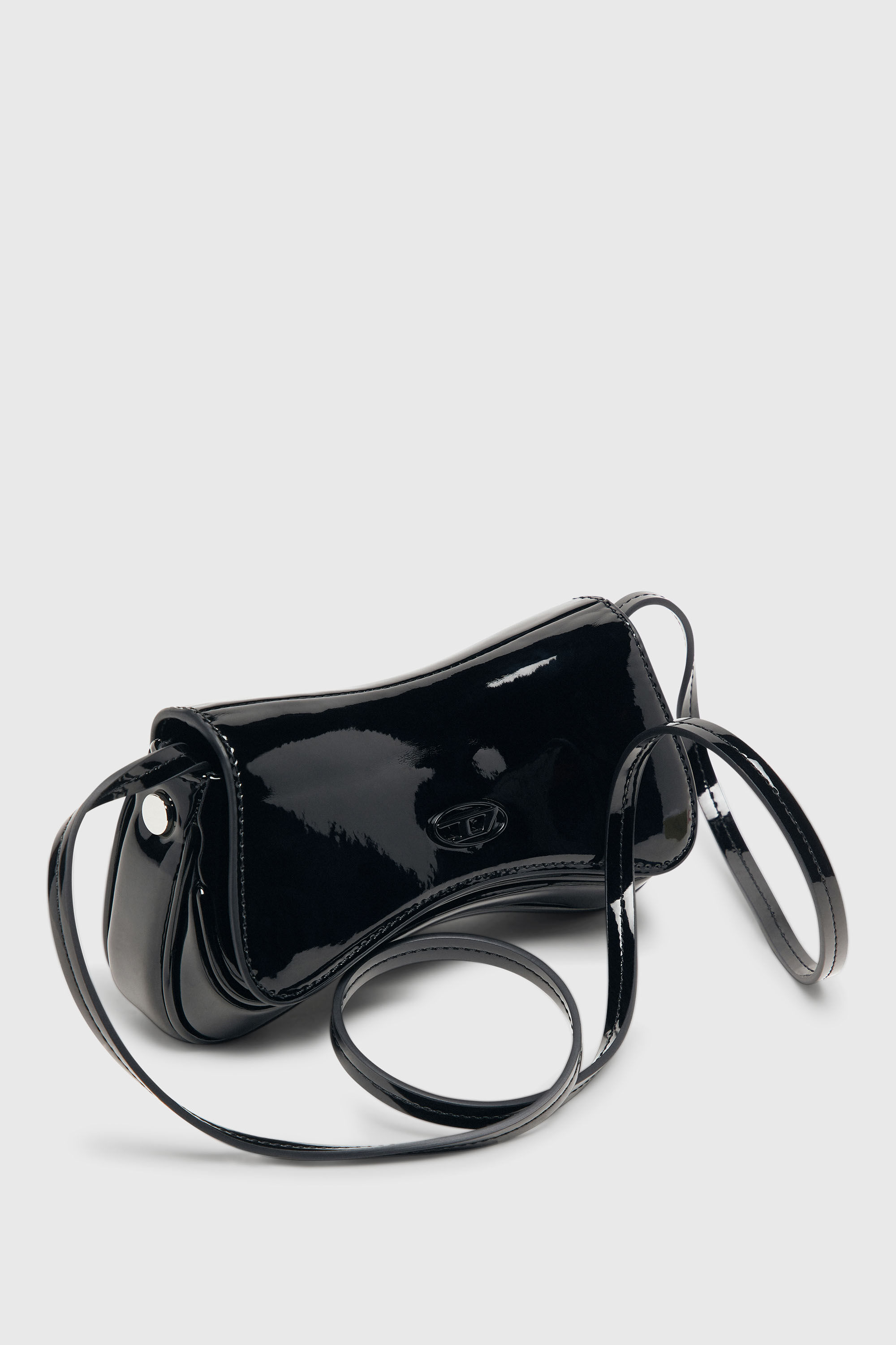 Diesel - PLAY CROSSBODY XS, Woman's Play-Small crossbody bag glossy in Black/Flash mirror - 6