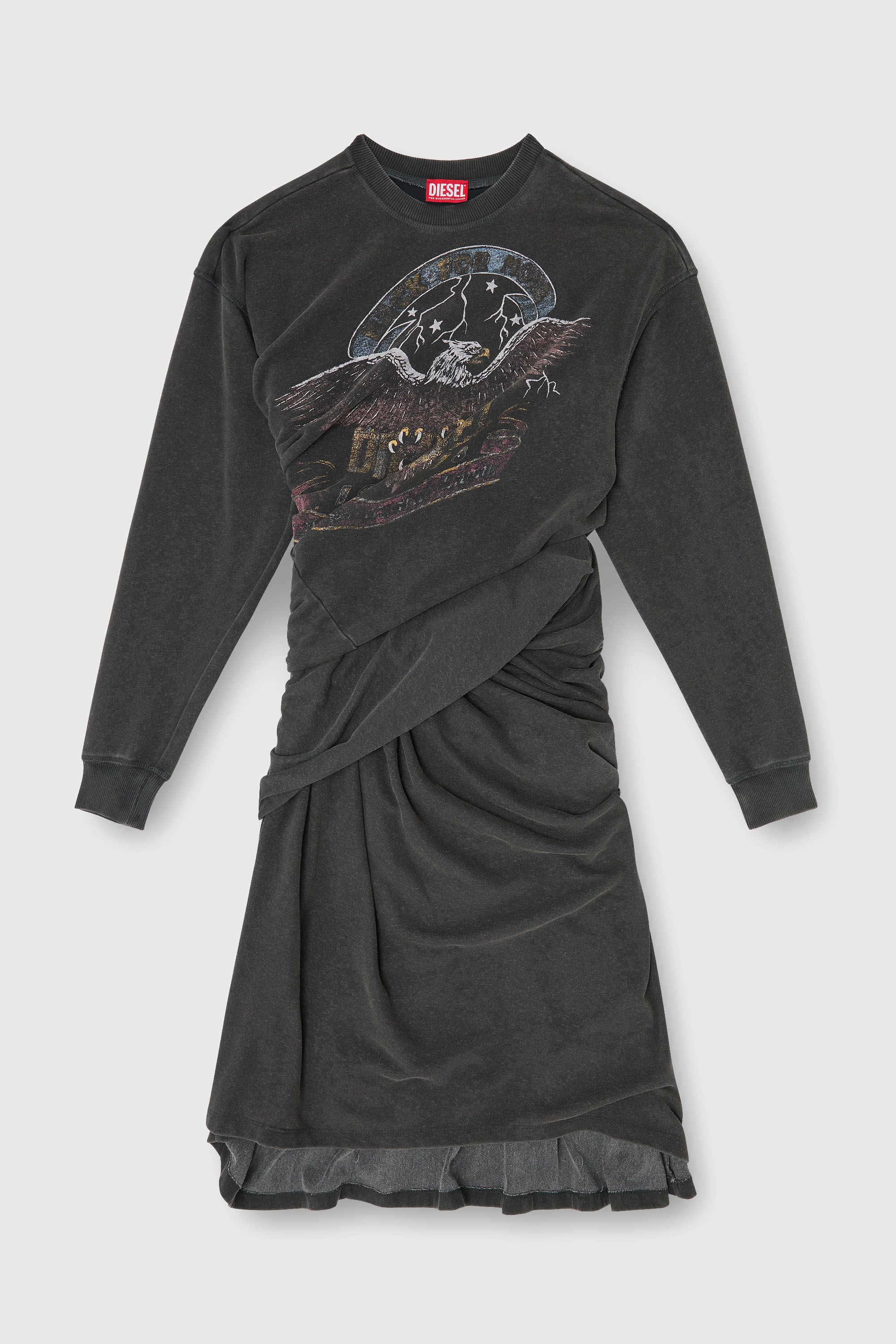 Diesel - D-NENCY, Woman's Sweatshirt dress with concert graphics in null - 2
