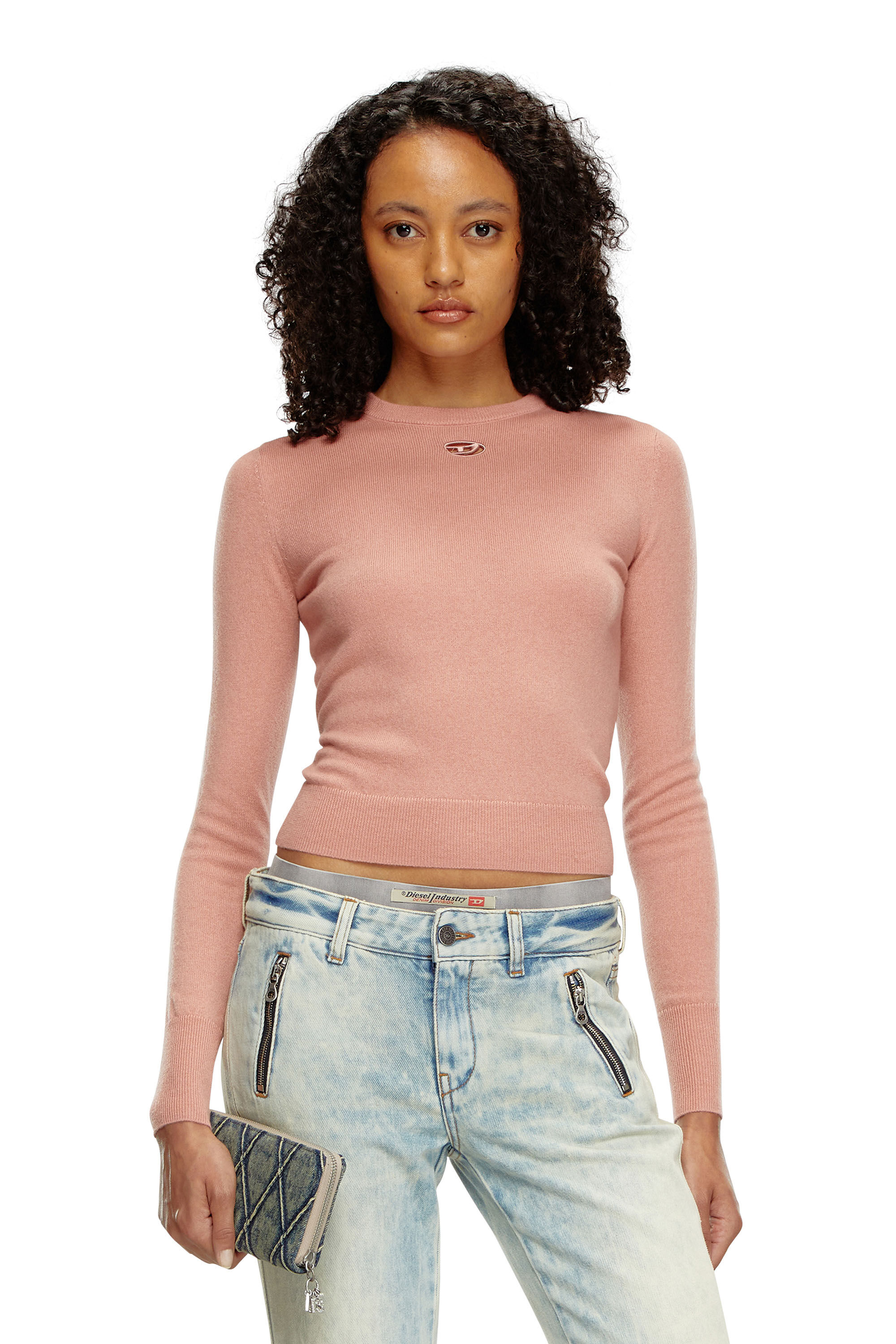 Diesel - M-AREESAX, Woman's Wool and cashmere top in Pink - 3