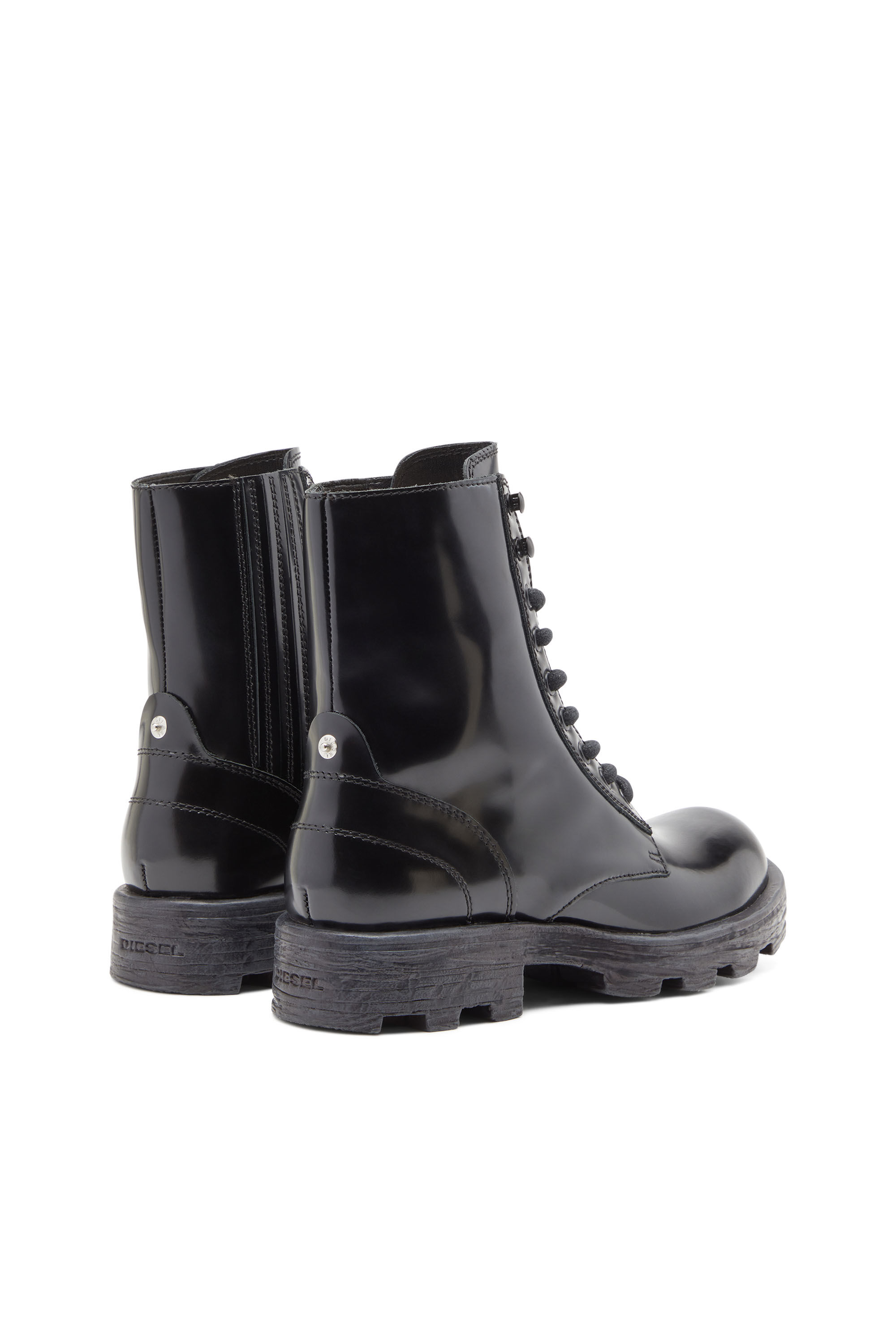 D HAMMER BT W Woman Combat boots in glossed leather Diesel