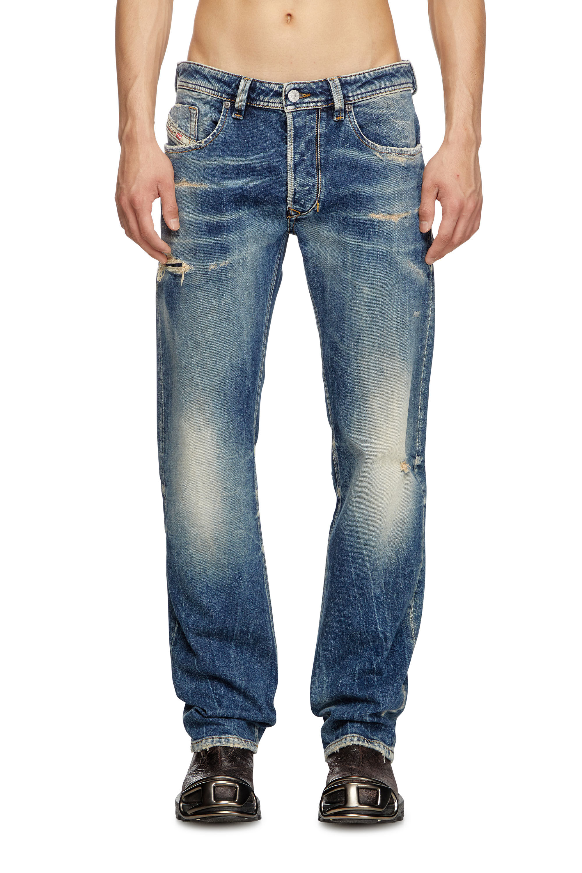 Diesel - Man's Regular Jeans 1985 Larkee 007Y6, Dark Blue - 3