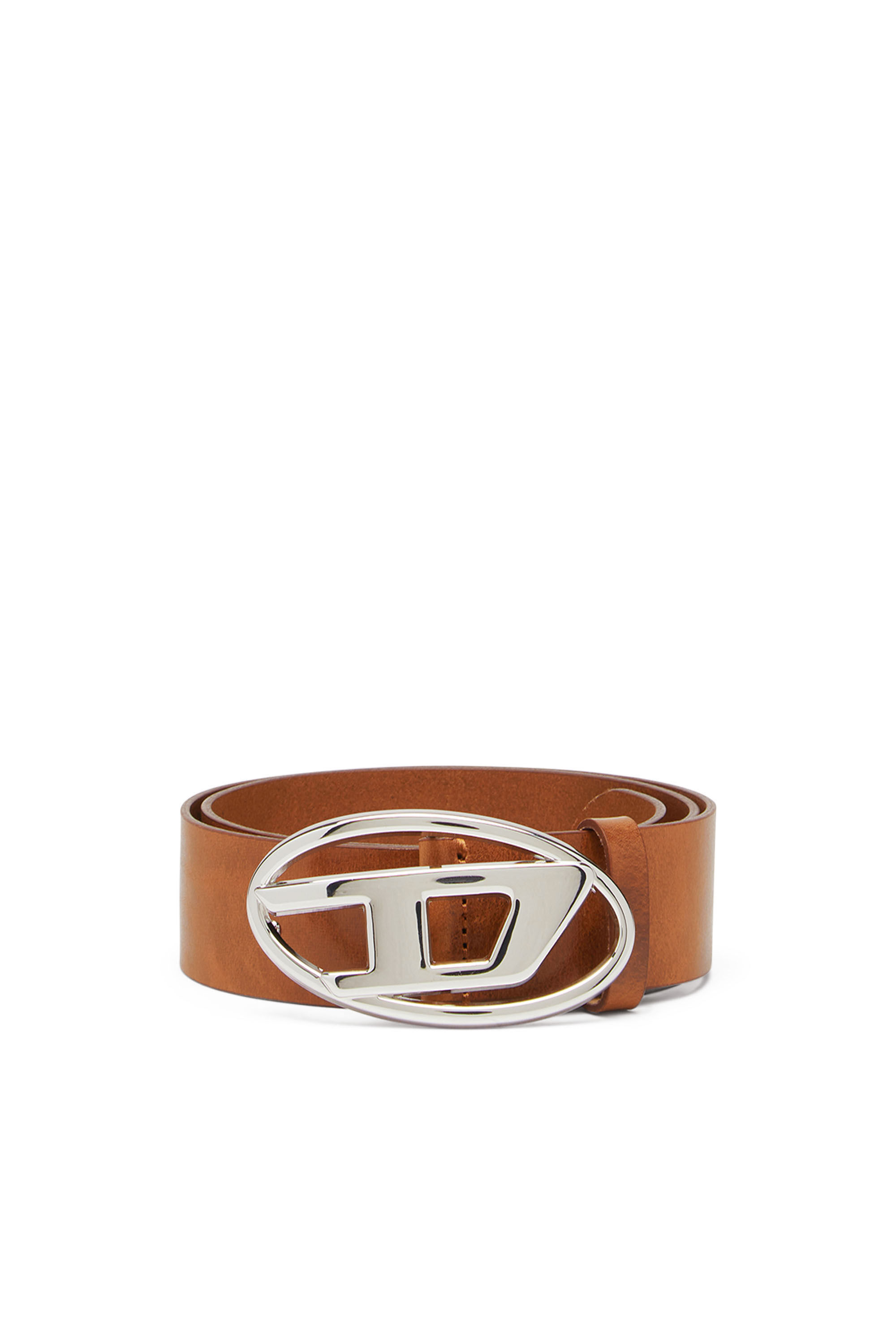 Diesel - B-1DR W, Woman's Belt with D logo buckle in Light Brown - 1