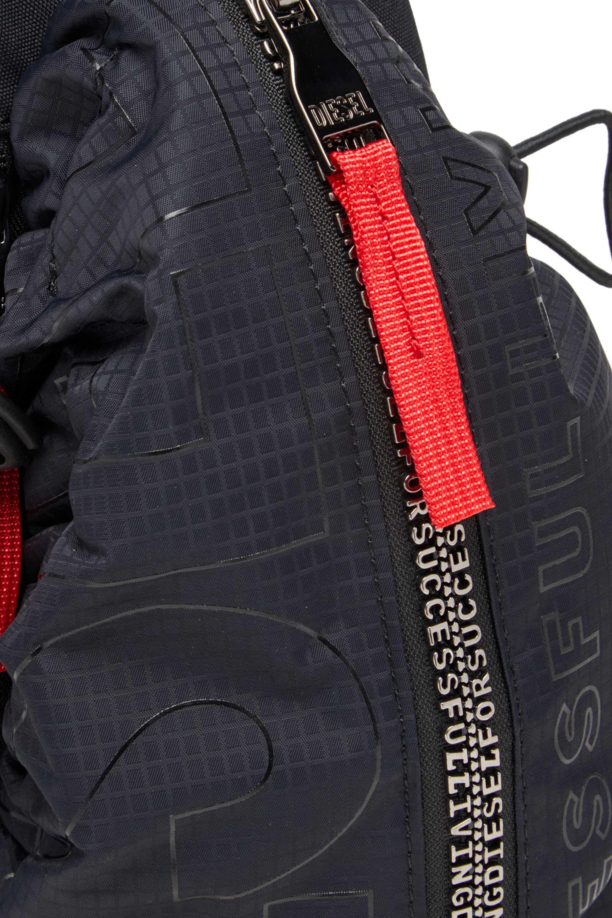 Men's Zip-D-Sling bag in check-jacquard shell | Black | Diesel