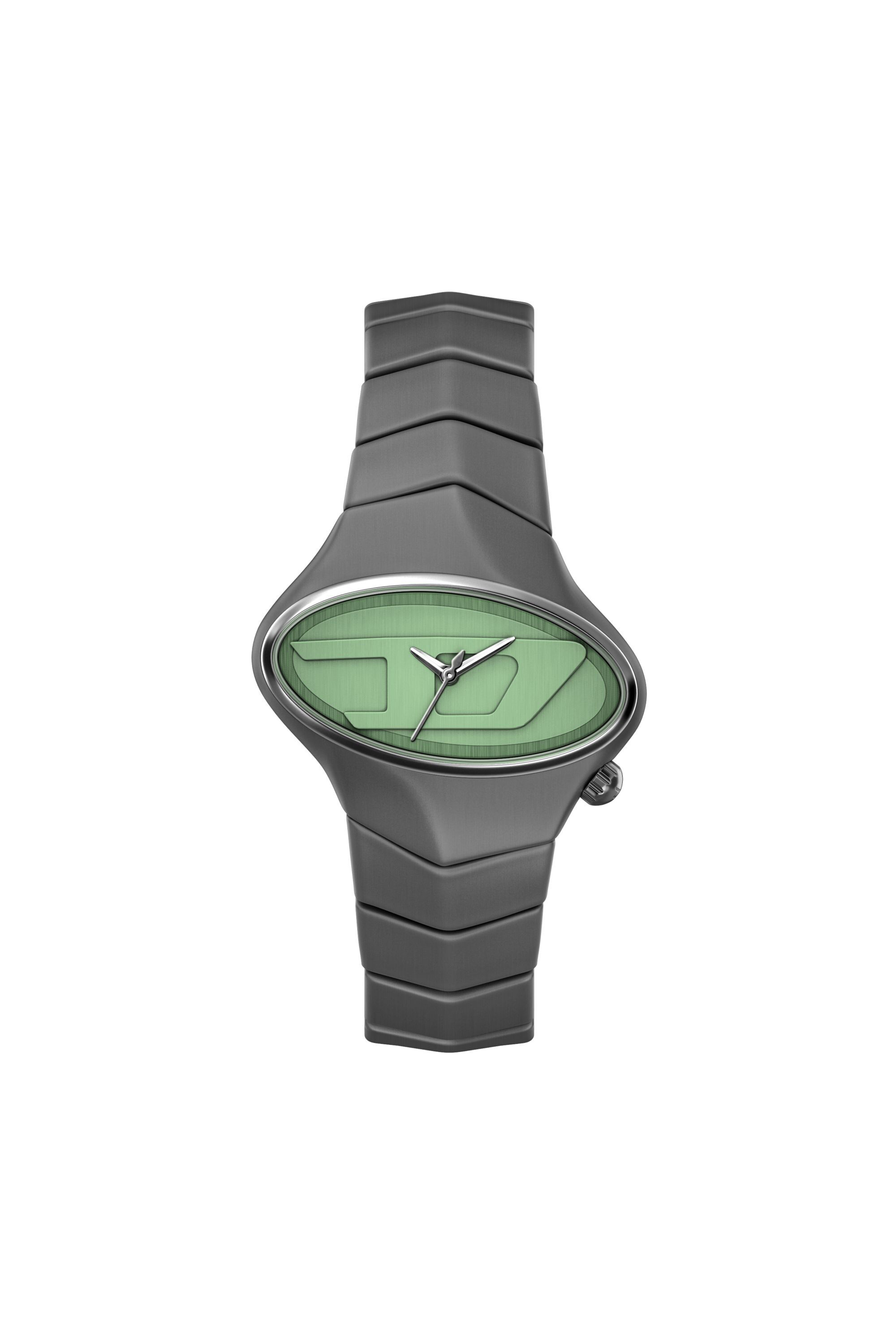 Diesel - DZ2241 WATCH, Man's D-Rush gunmetal stainless steel watch in Dark grey - 1