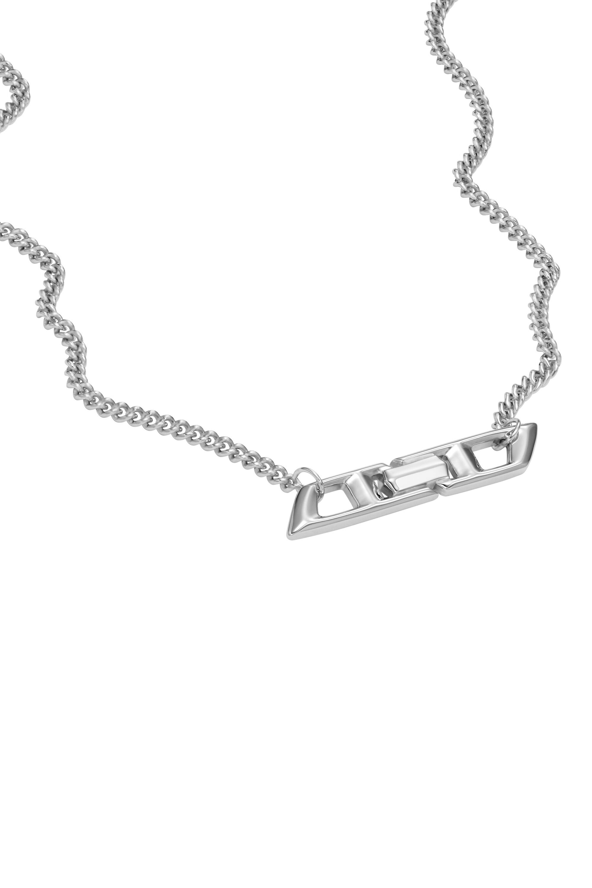 Diesel - DL1351040 JEWEL, Unisex's Sterling Silver  D Logo Necklace in Silver - 1