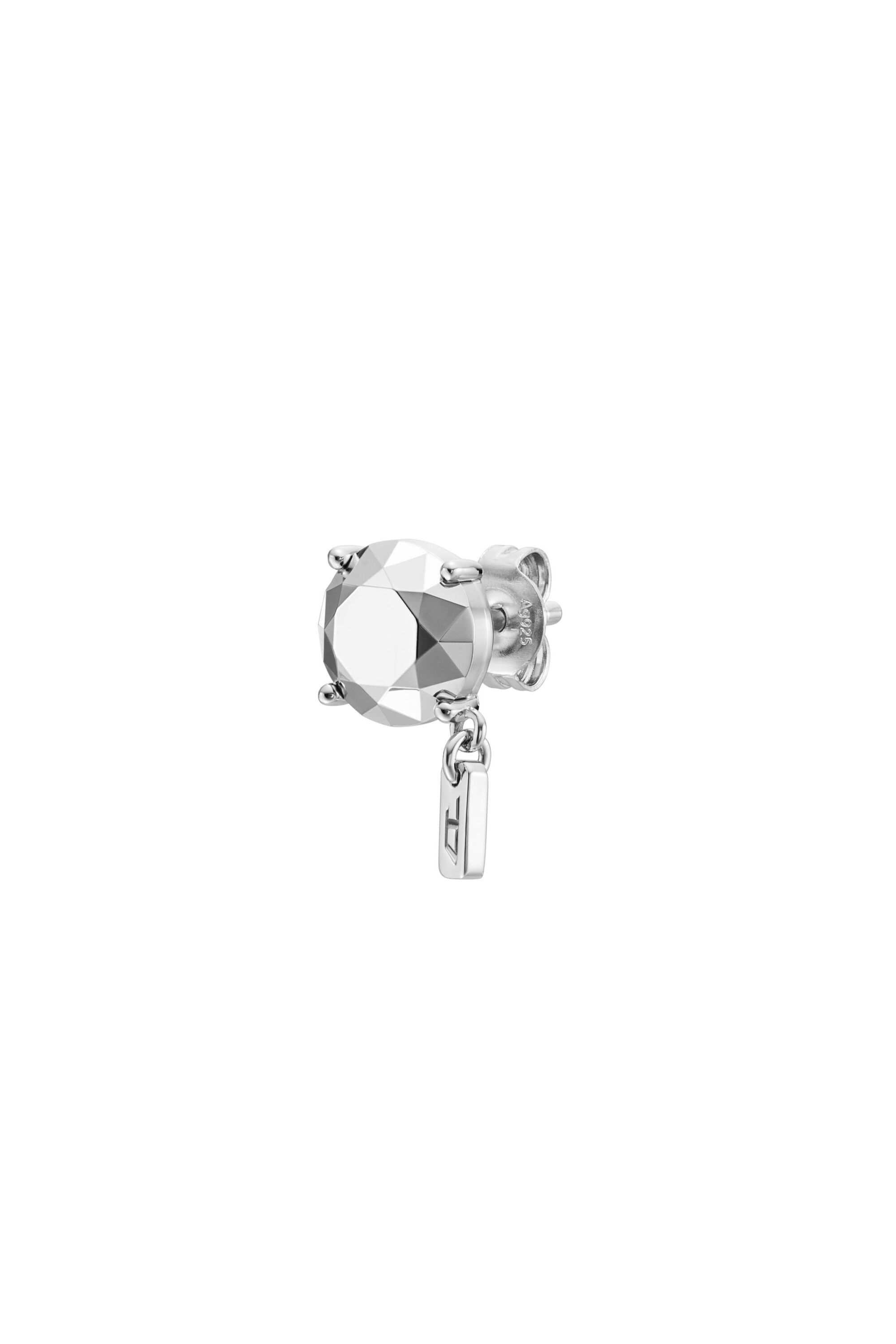 Diesel - DL1352040 JEWEL, Unisex's Diamond Cut Sterling Silver Stud Earring in Silver - 2