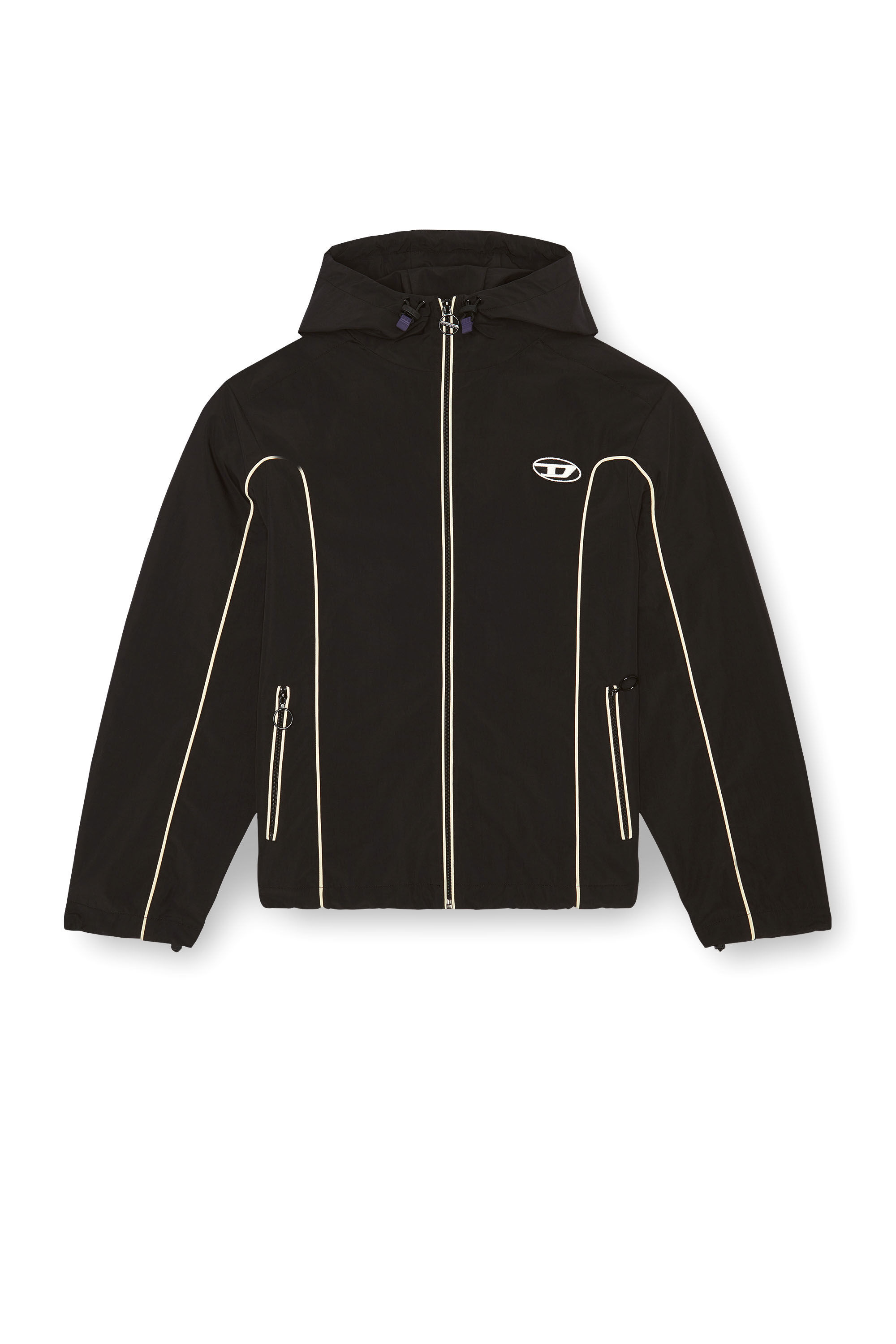 J HIVES Man Windbreaker Jacket with contrast piping Diesel