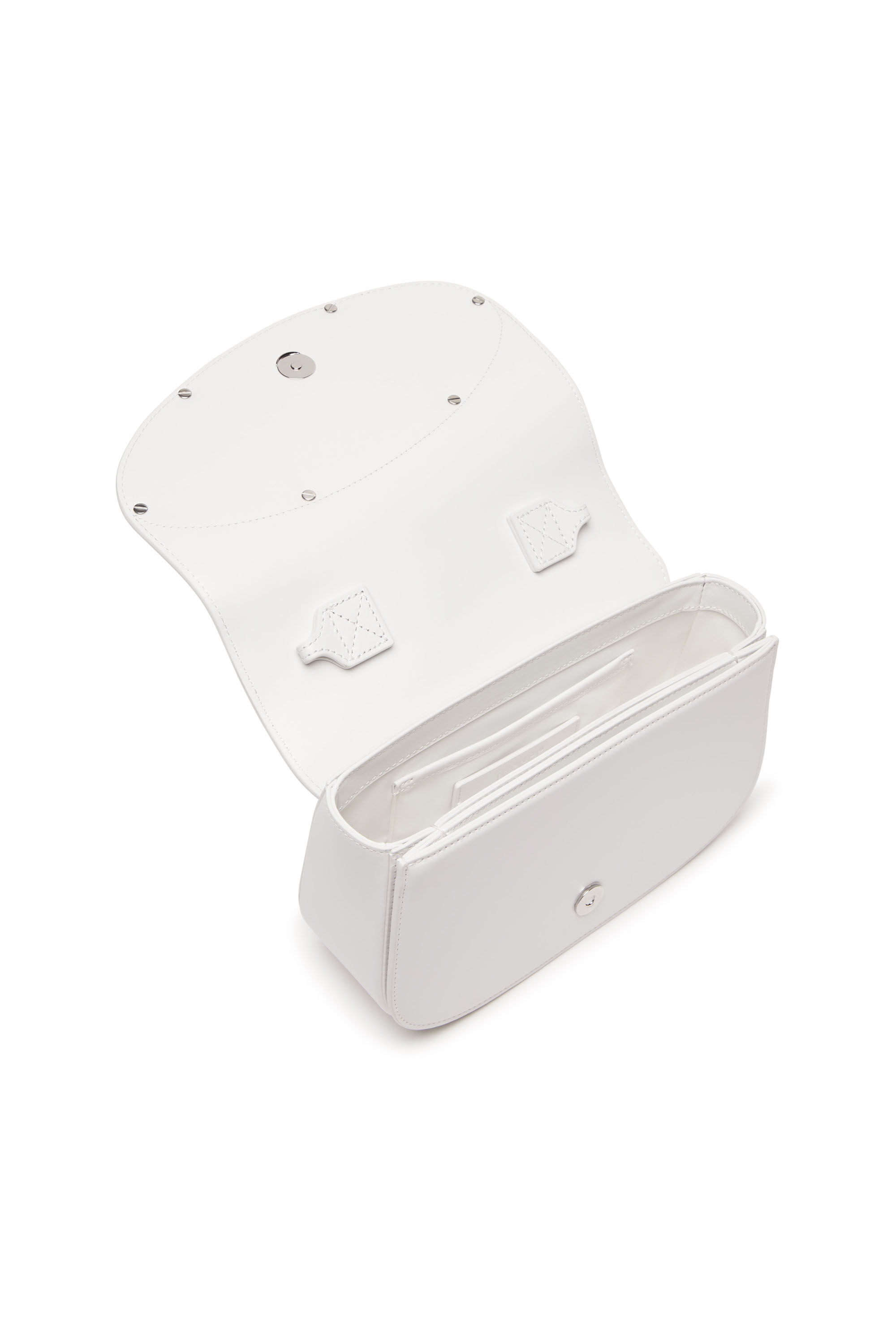 ショルダーバッグ・ポシェット DIESEL Woman Shoulder bag White X09568PR818 T1003 Women's 1DR M-Iconic medium shoulder bag in leather | White
