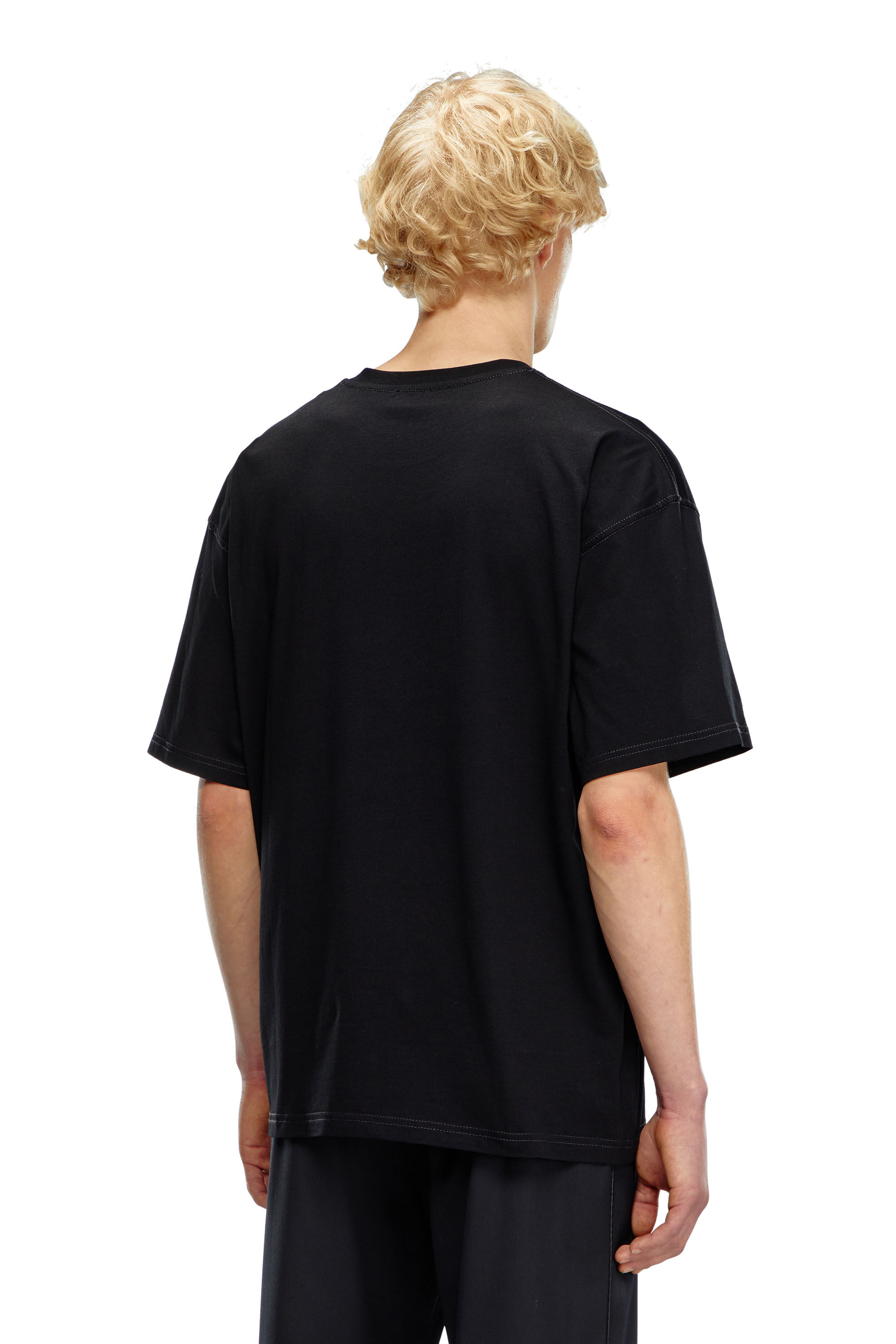 Men's T-shirt with tattoo glove print | Black | Diesel Men's T-shirt with tattoo glove print | Black | Diesel