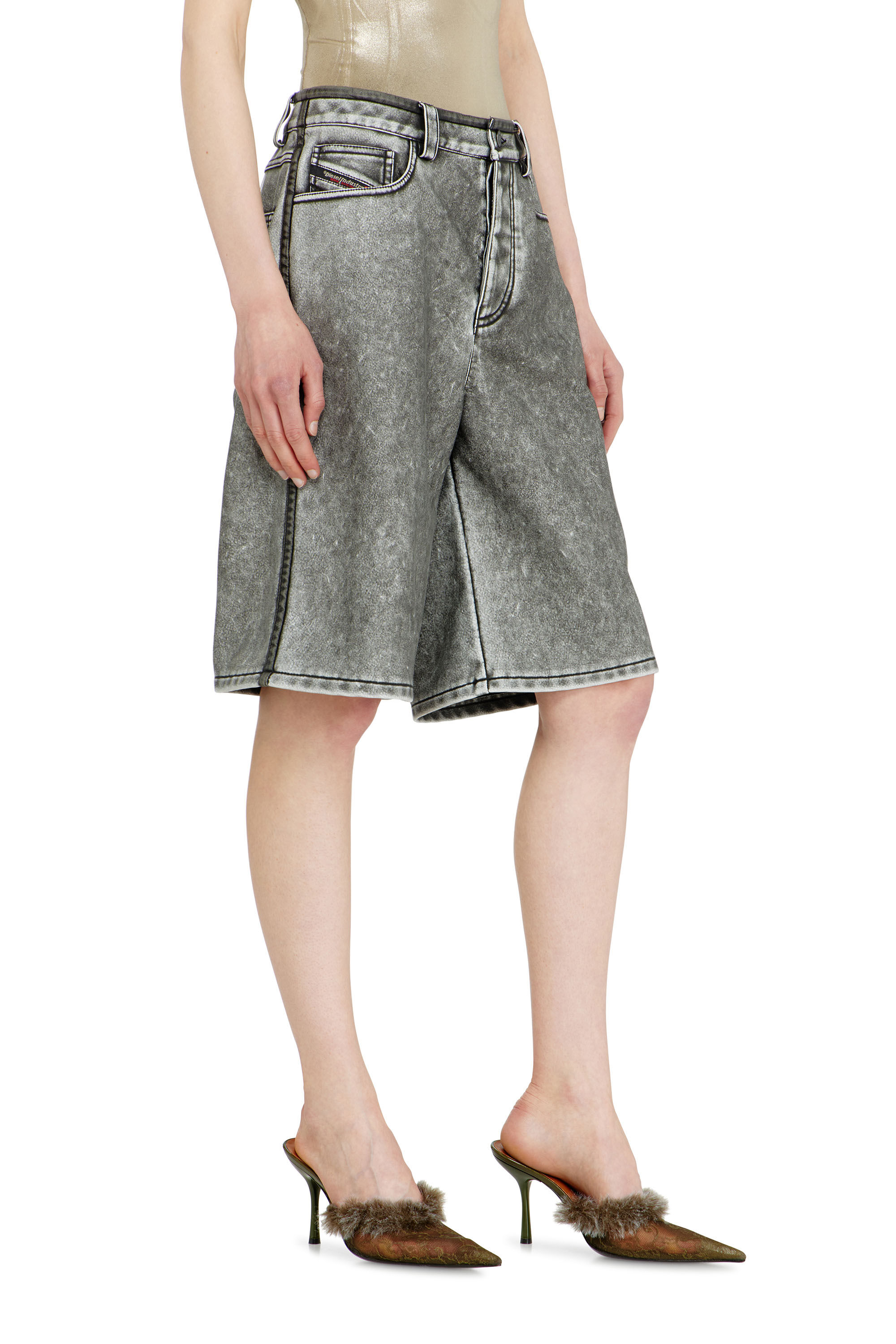 Diesel - P-ARLOR, Woman's Bermuda shorts in PU in null - 3