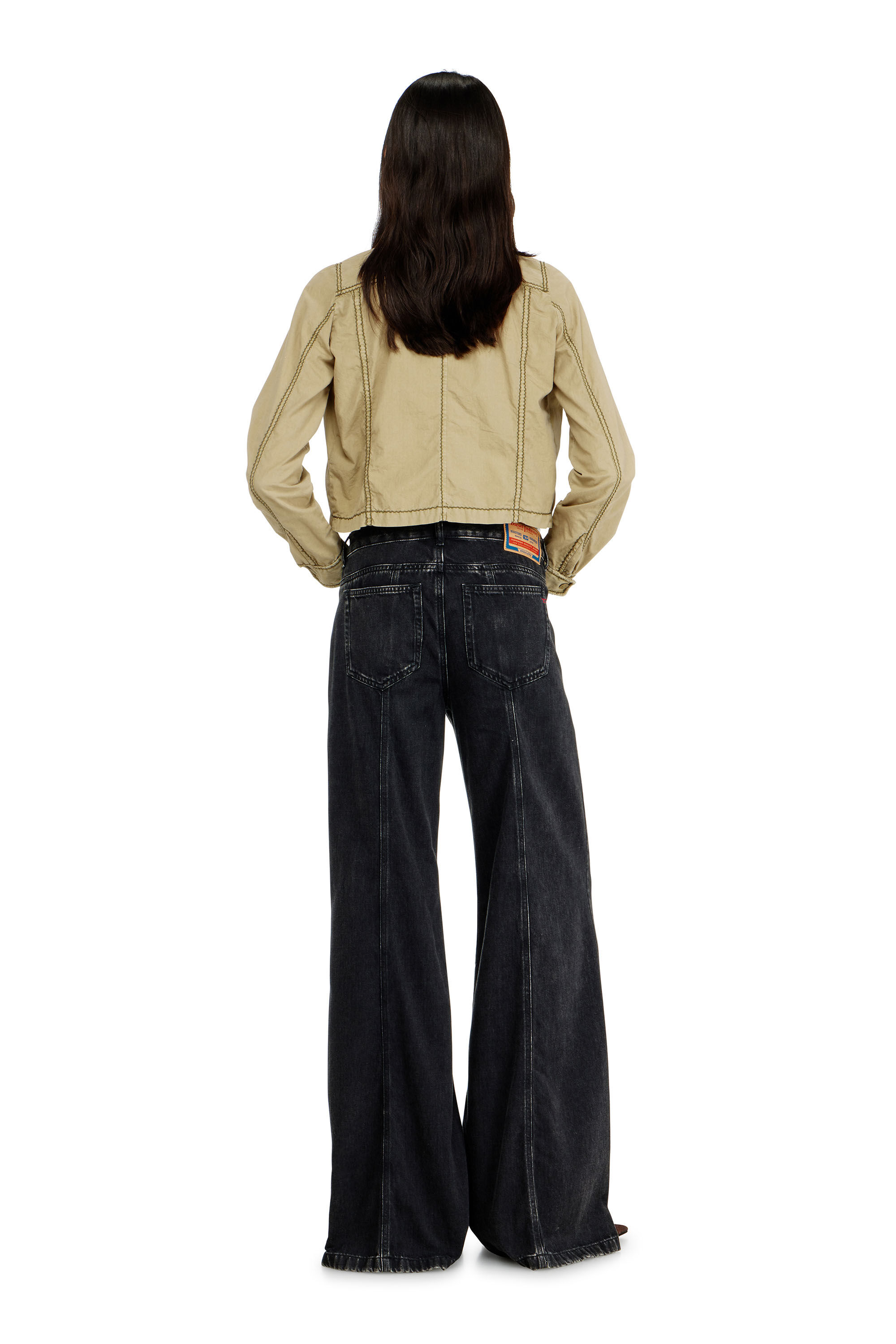 パンツ ORIMI flare denim black オリミ“オーバーラップ”仕様のビッグ