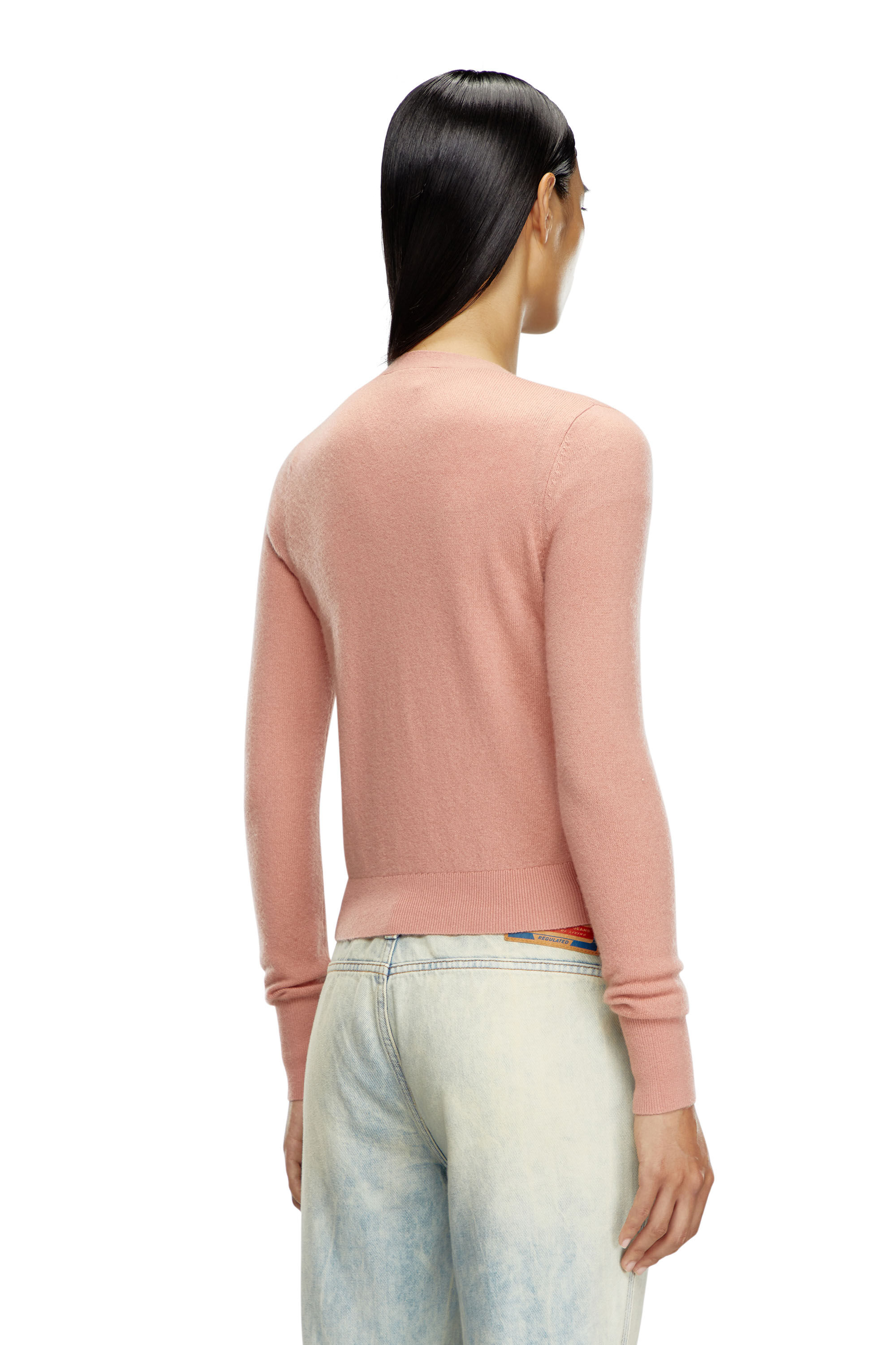 Diesel - M-ARTE, Woman's Wool and cashmere cardigan in Pink - 4