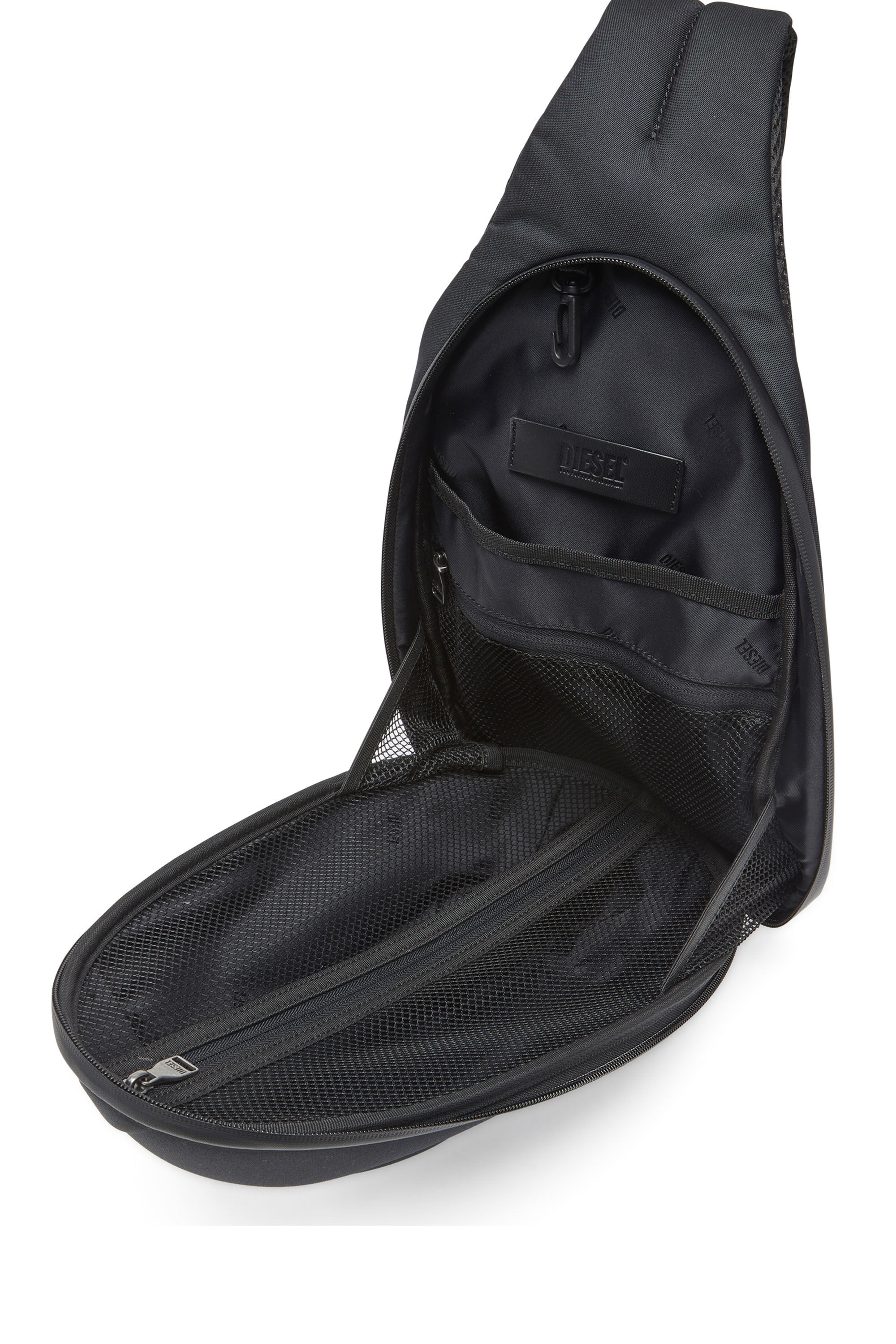 Men's 1DR-Pod-Hard shell sling bag | Black | Diesel