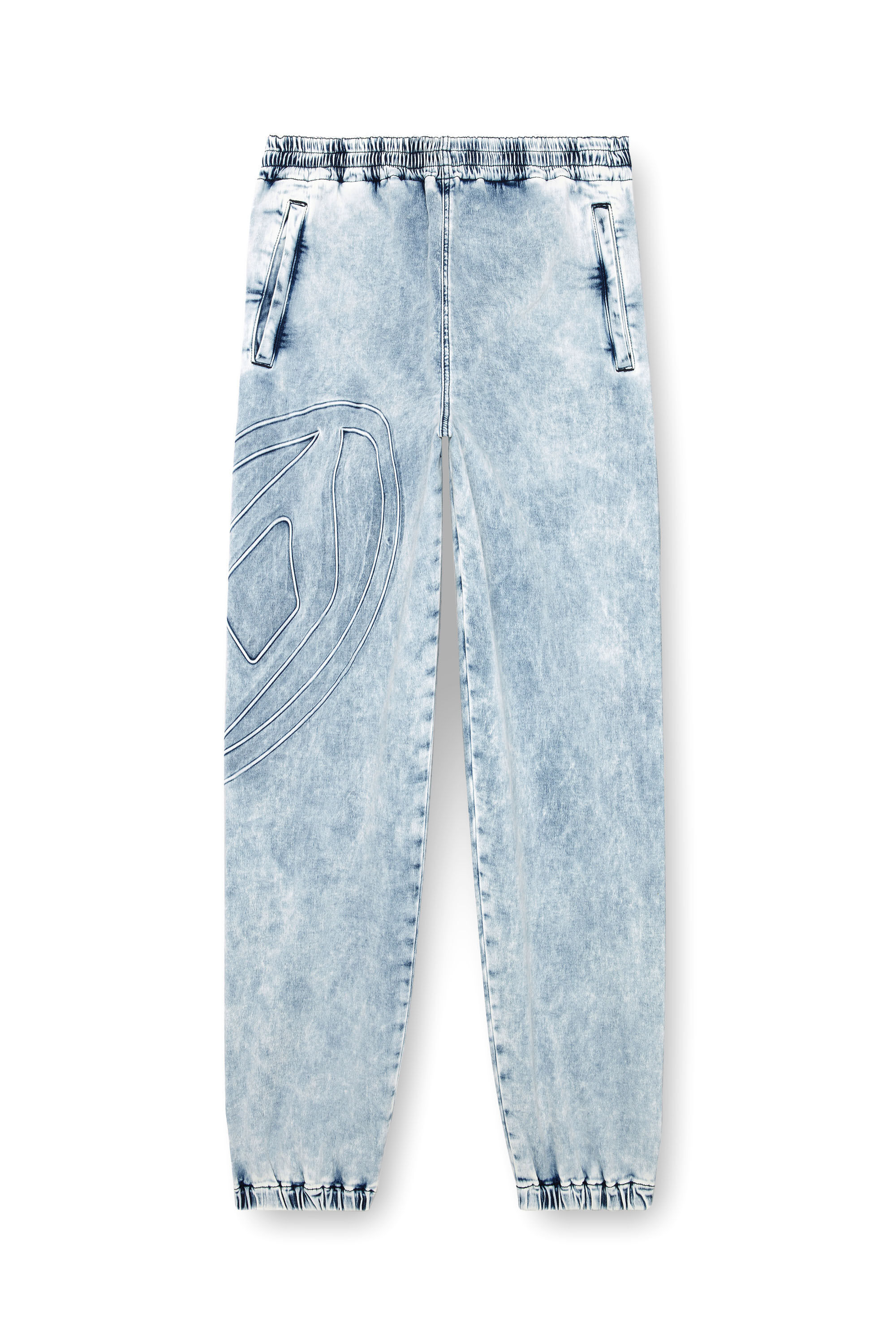 Diesel - Unisex's Tapered D-Lab Track Denim 0CBDN, Light Blue - 2