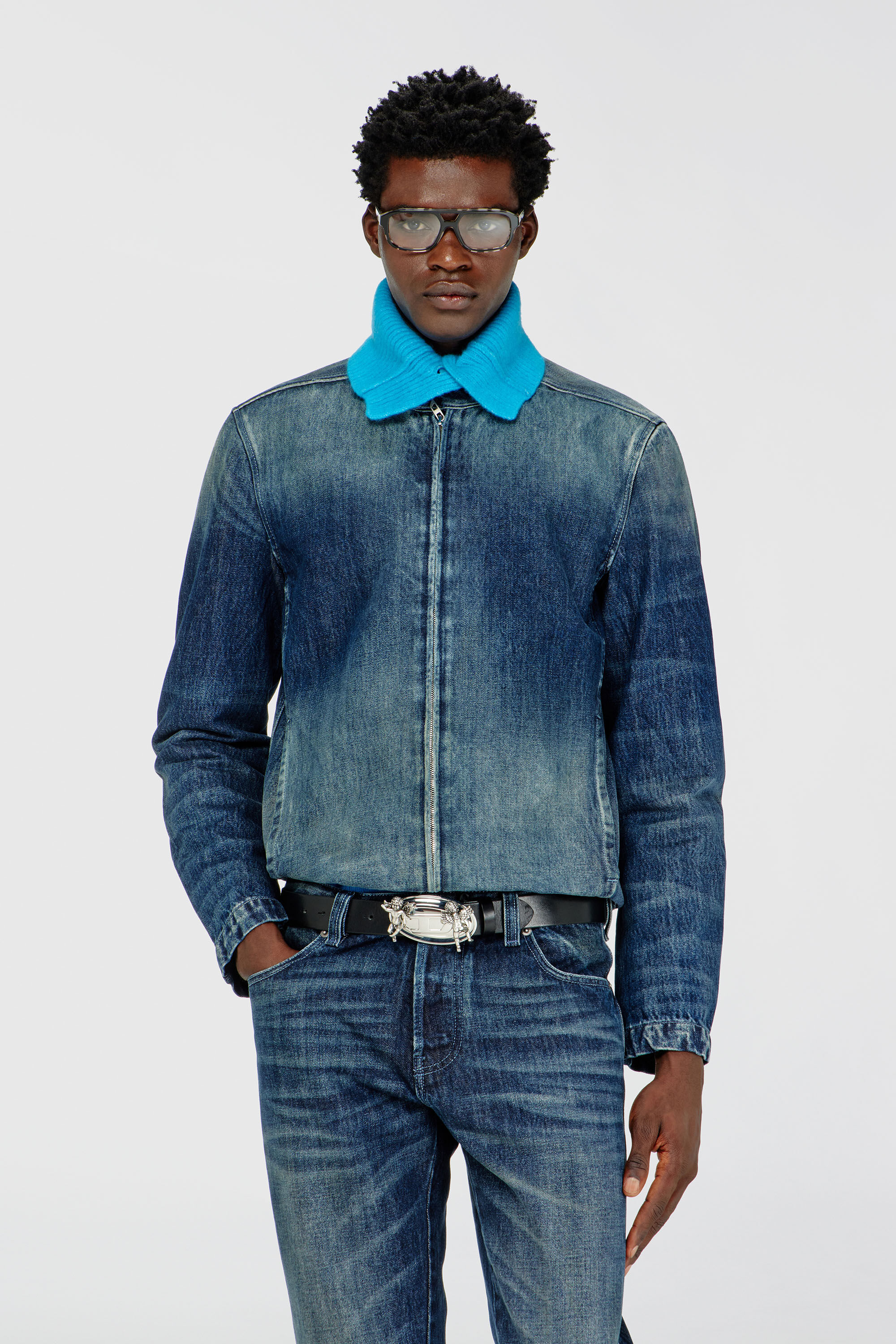 Diesel - D-GLORY-FSJ, Man's Jeans - in Dark Blue - 3