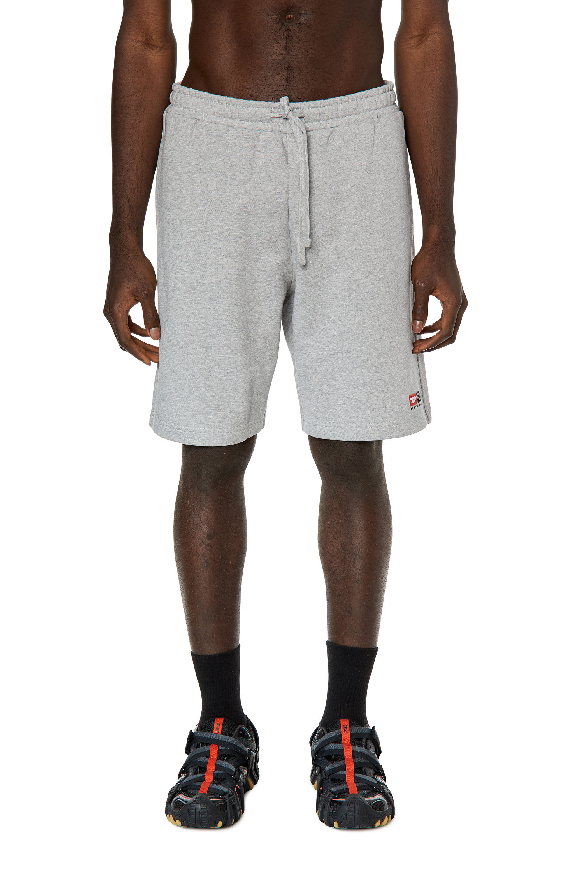 Diesel - P-CROWN-DIV, Man's Sweat shorts with embroidered logo in Grey - 3
