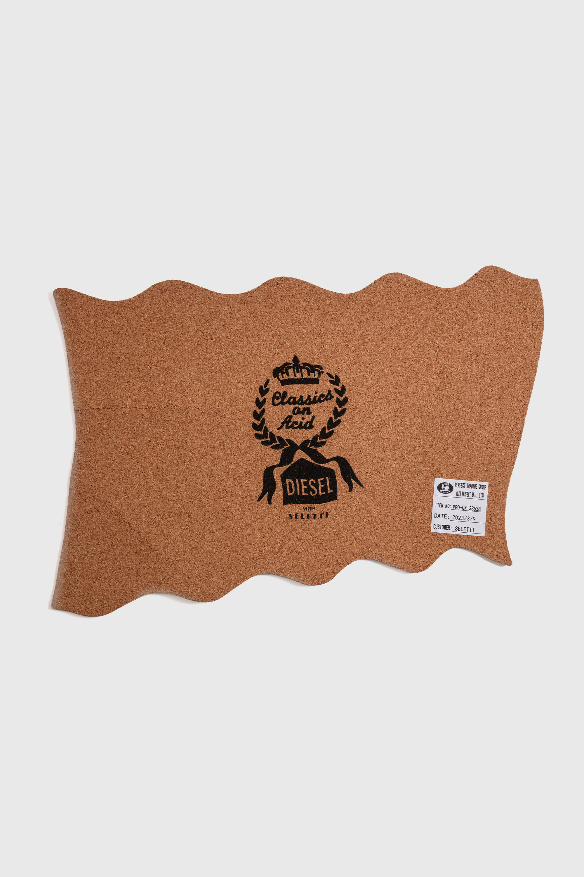 Diesel - 11265 TABLE MAT "DIESEL LIVING" - ACID F, Unisex's Cork table mat in White - 2