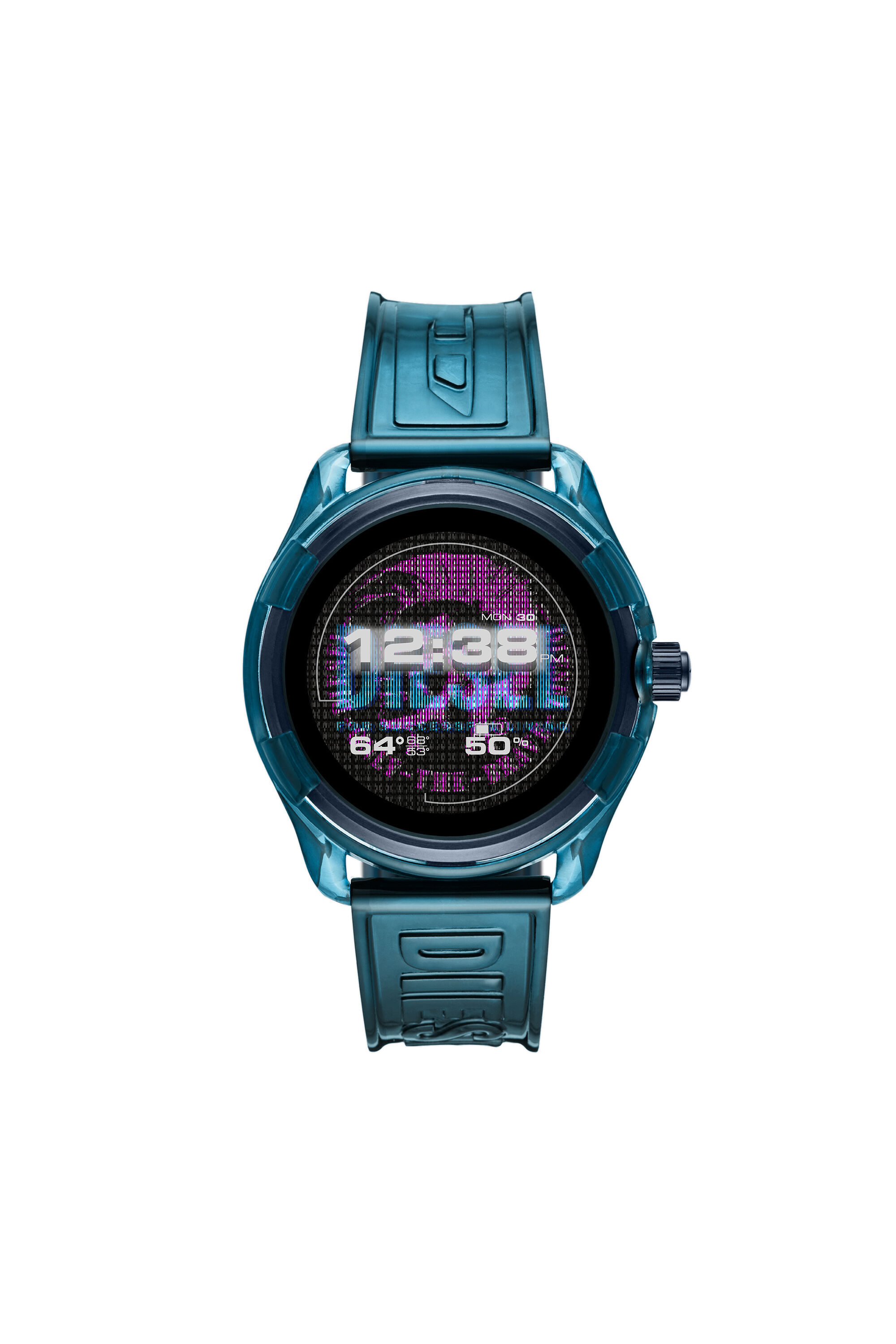 Diesel - DT2020, Man's Diesel On Fadelite Smartwatch - Blue Transparent in Blue - 1