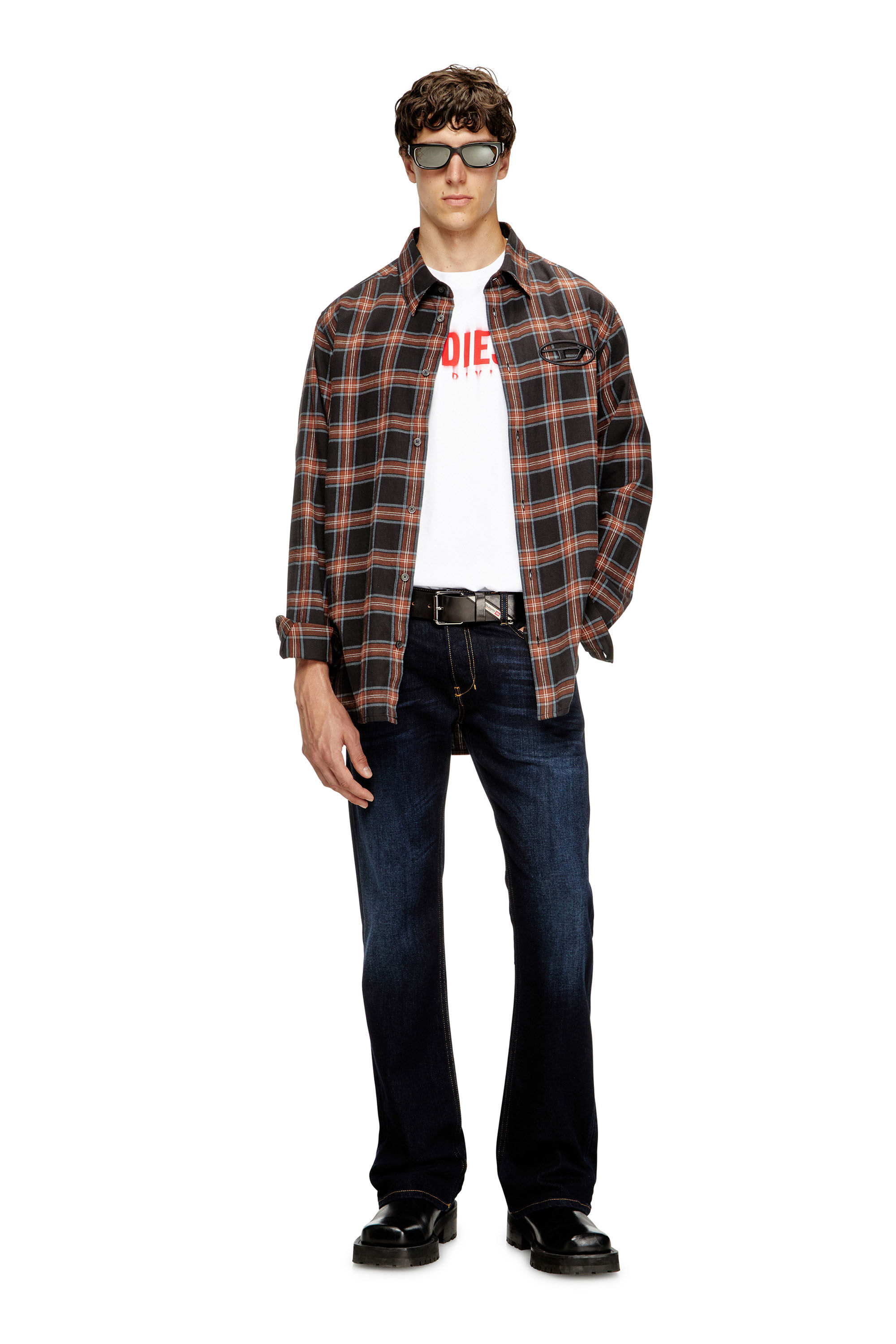 シャツ No.0920 D check SHIRT XLARGE（エクストララージ）の「EMBROIDERY L/S BD CHECK SHIRT