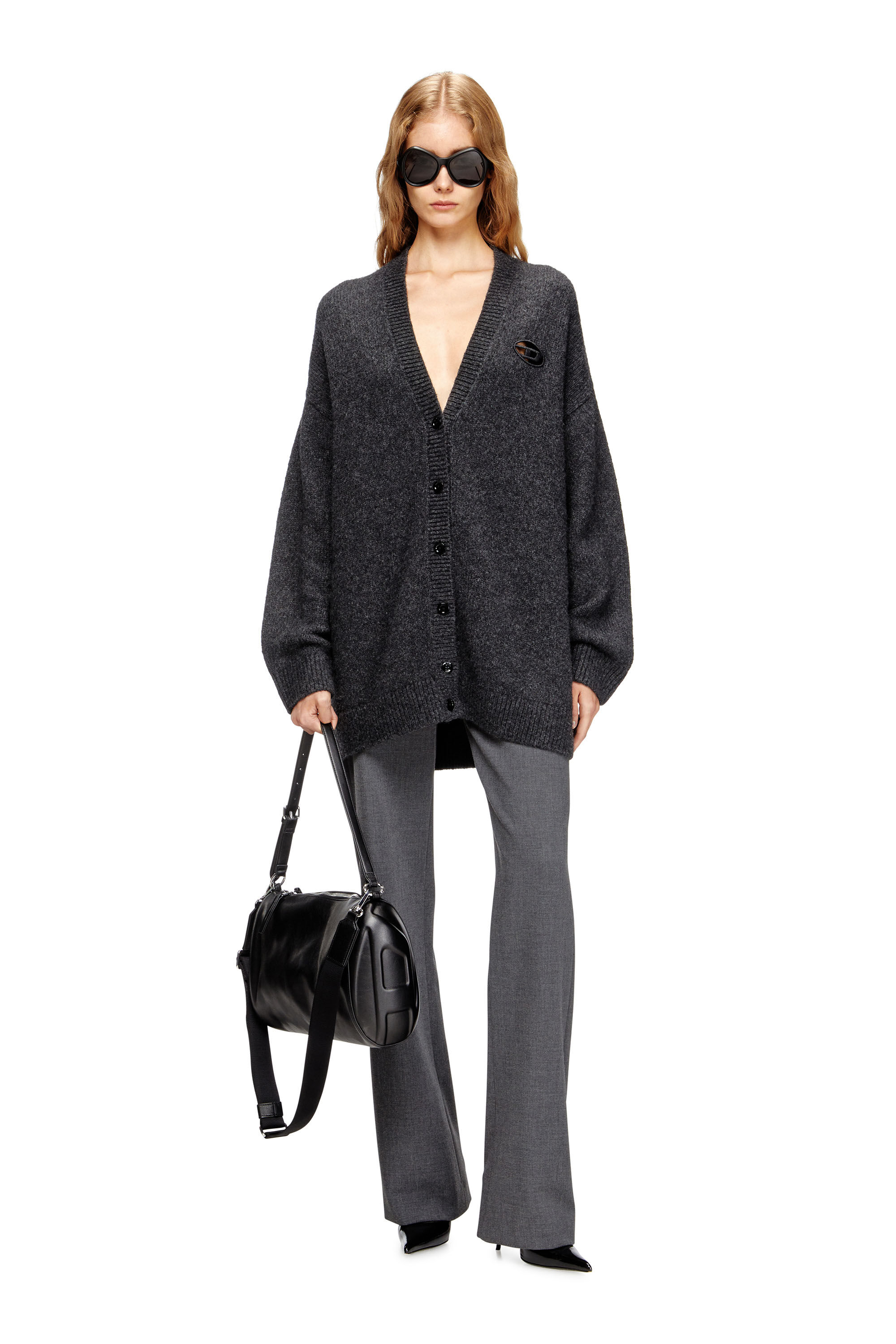 Diesel - LOAD-D SHOULDER BAG X, Unisex's Load-D-Shoulder bag with hard-shell logo sides in Black - 1