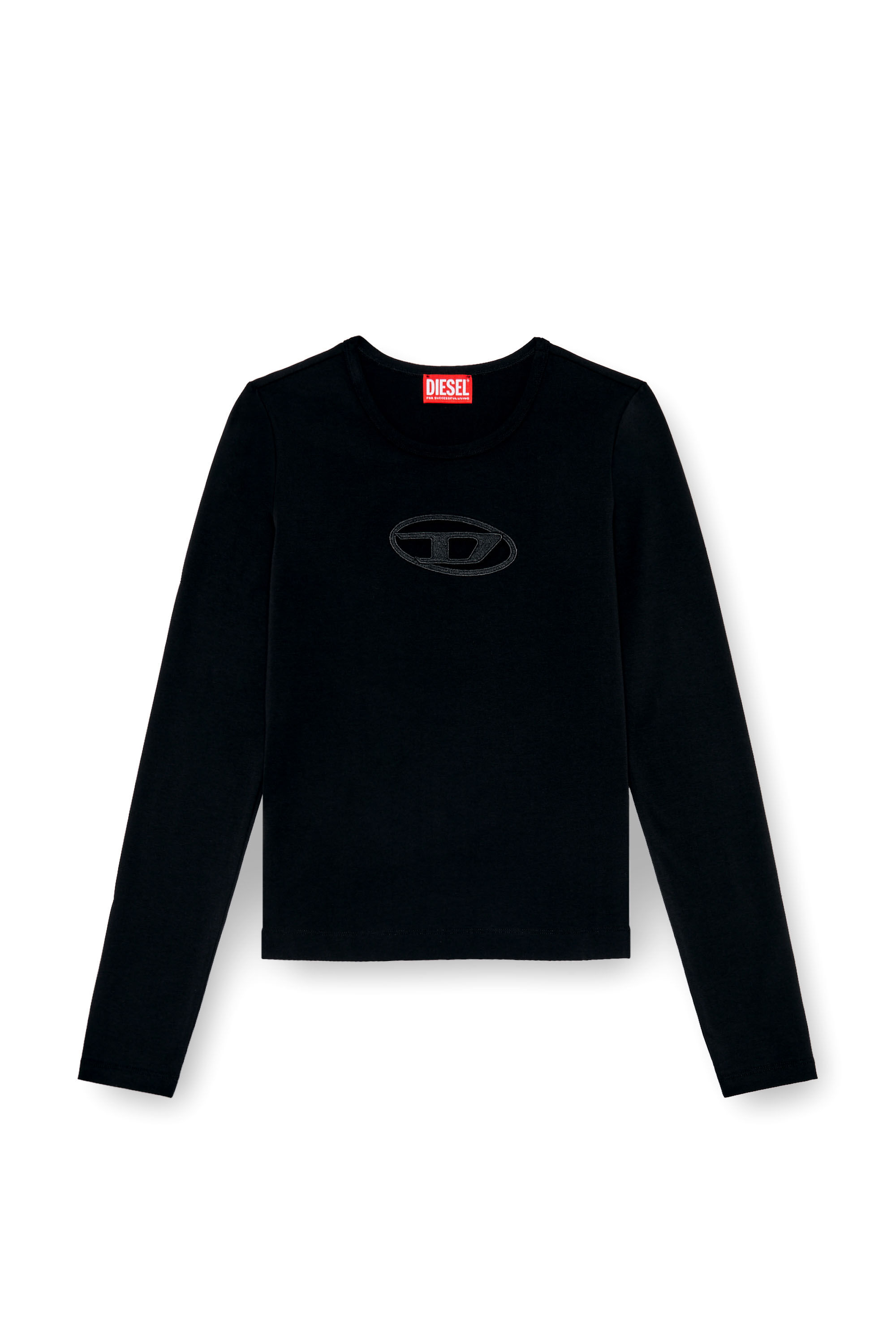 T-ANGIE Women's Long-sleeve cotton T-shirt, cut-out logo | Diesel