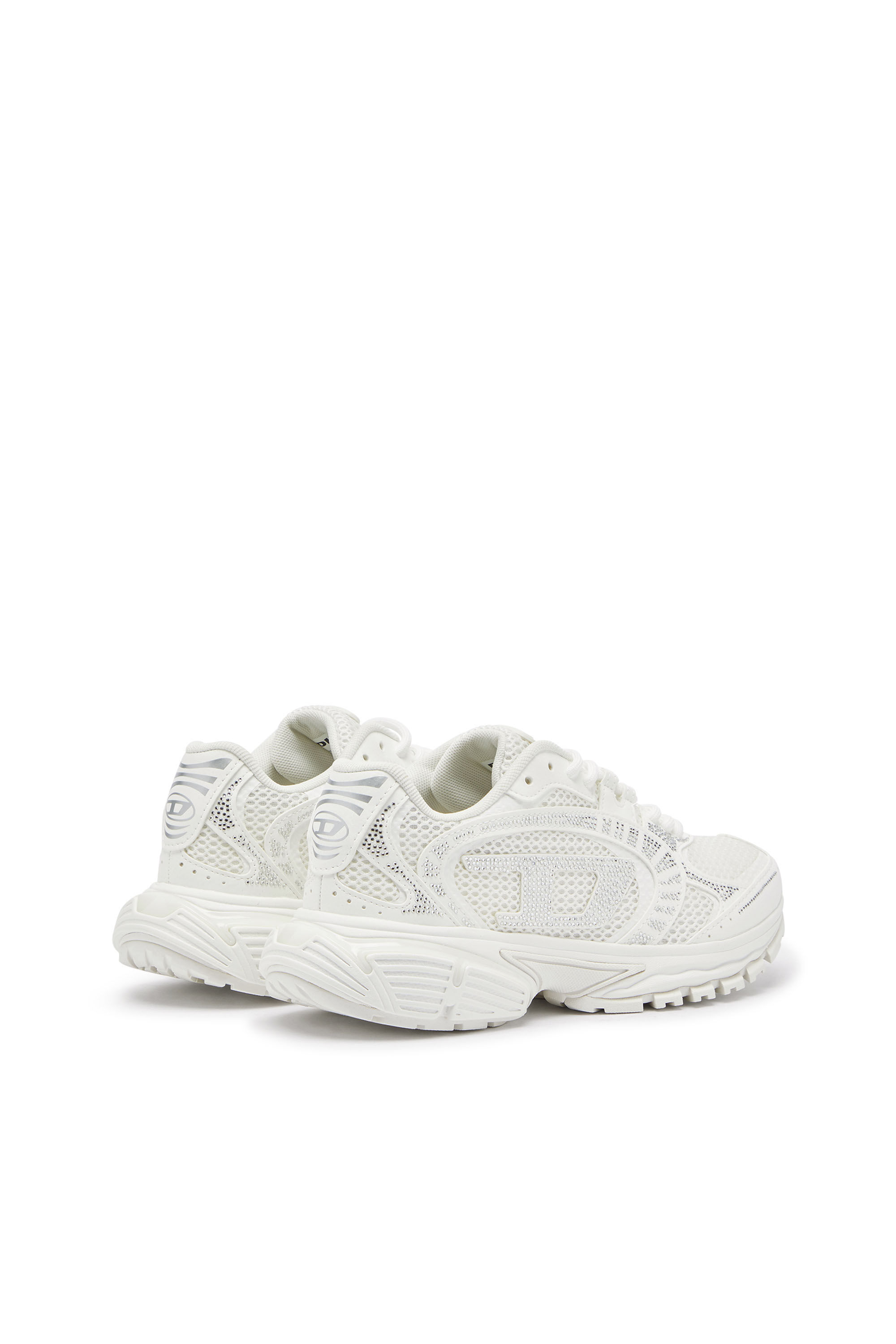 Diesel - S-PRO-V-DENSE LOW W, Woman's S-Pro-V-Dense - Mesh sneakers with crystals in White - 3
