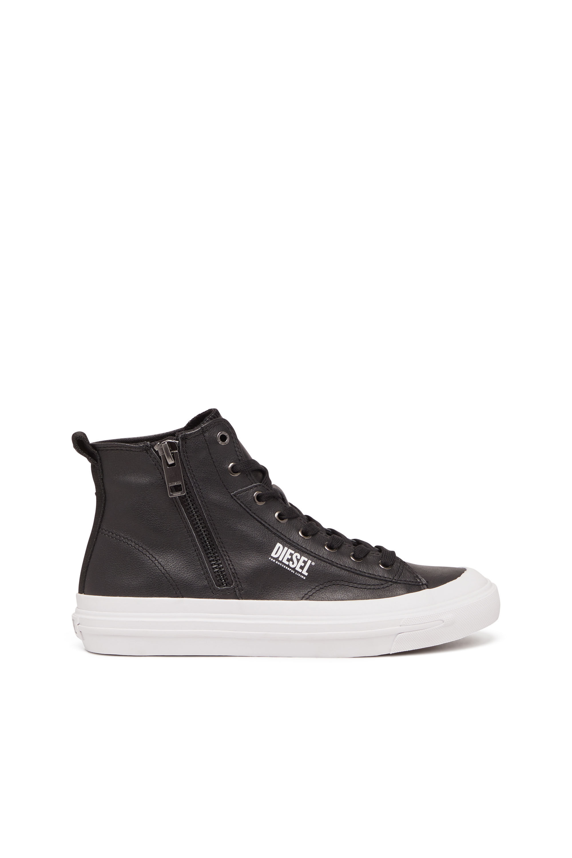Men s S Athos Dv Mid High top sneakers with side zip Black Diesel