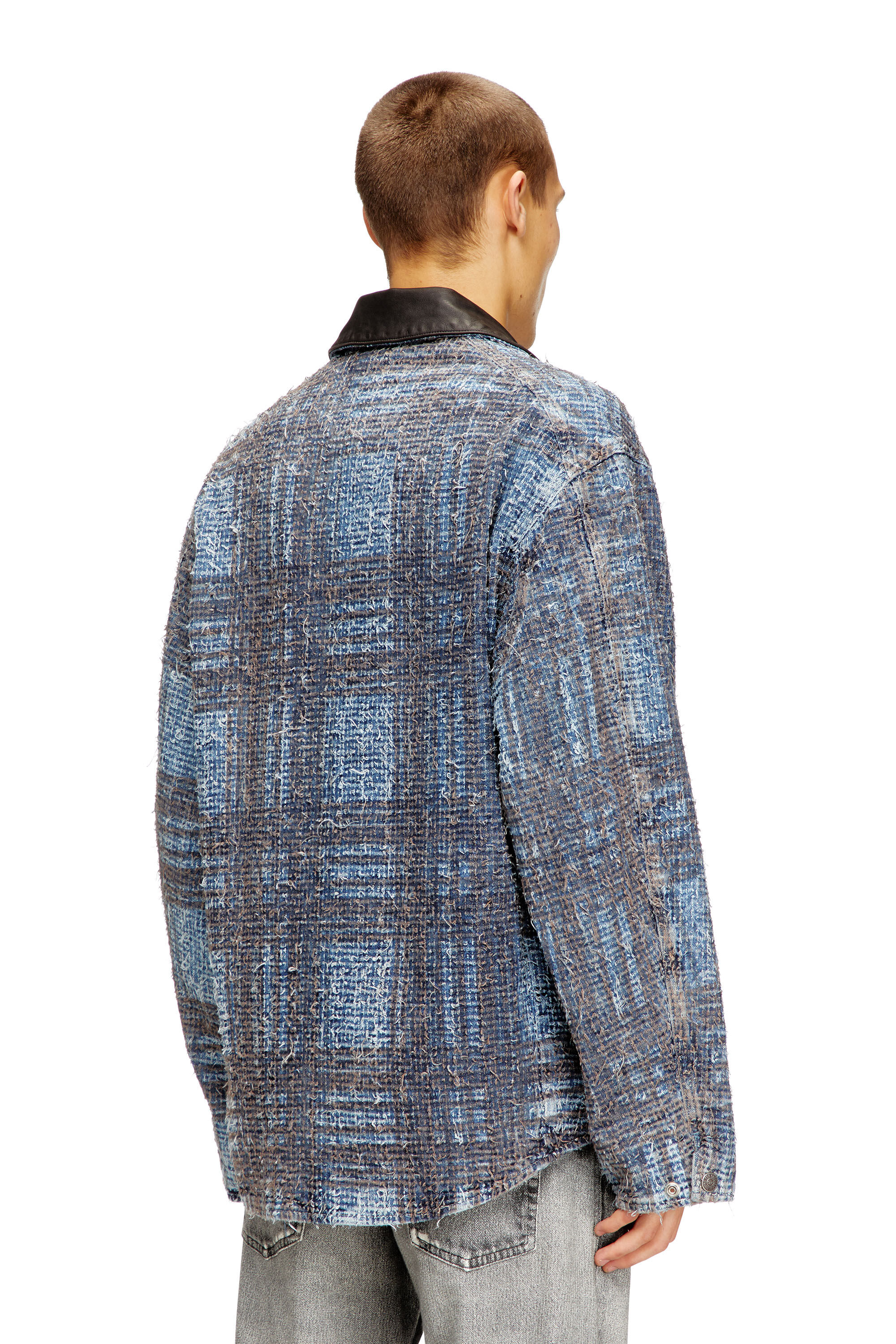 Men's Jacket in graphic bouclé denim | Multicolor | Diesel ID