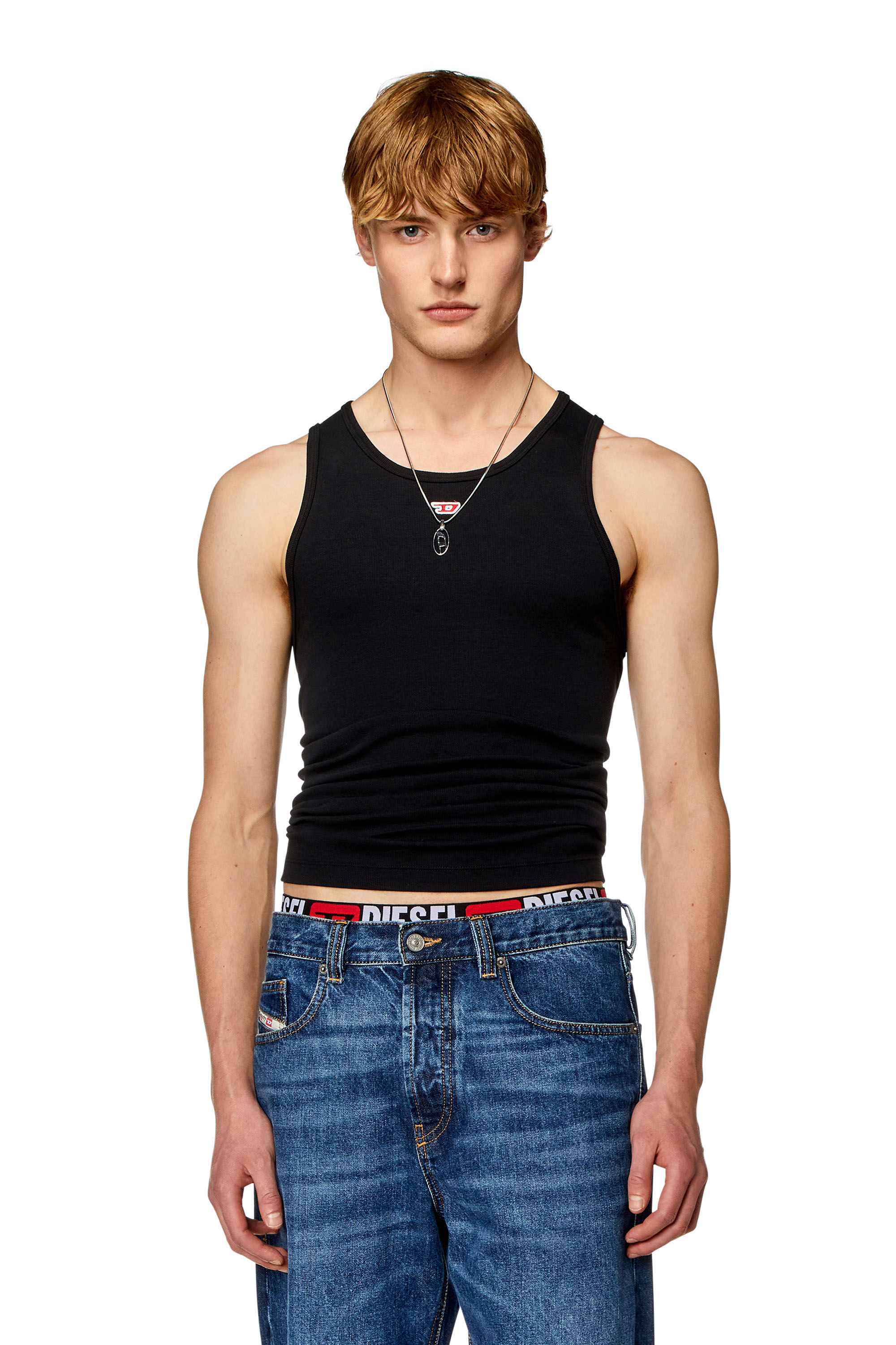 T LIFTY D Man Tank top with mini D logo patch Diesel