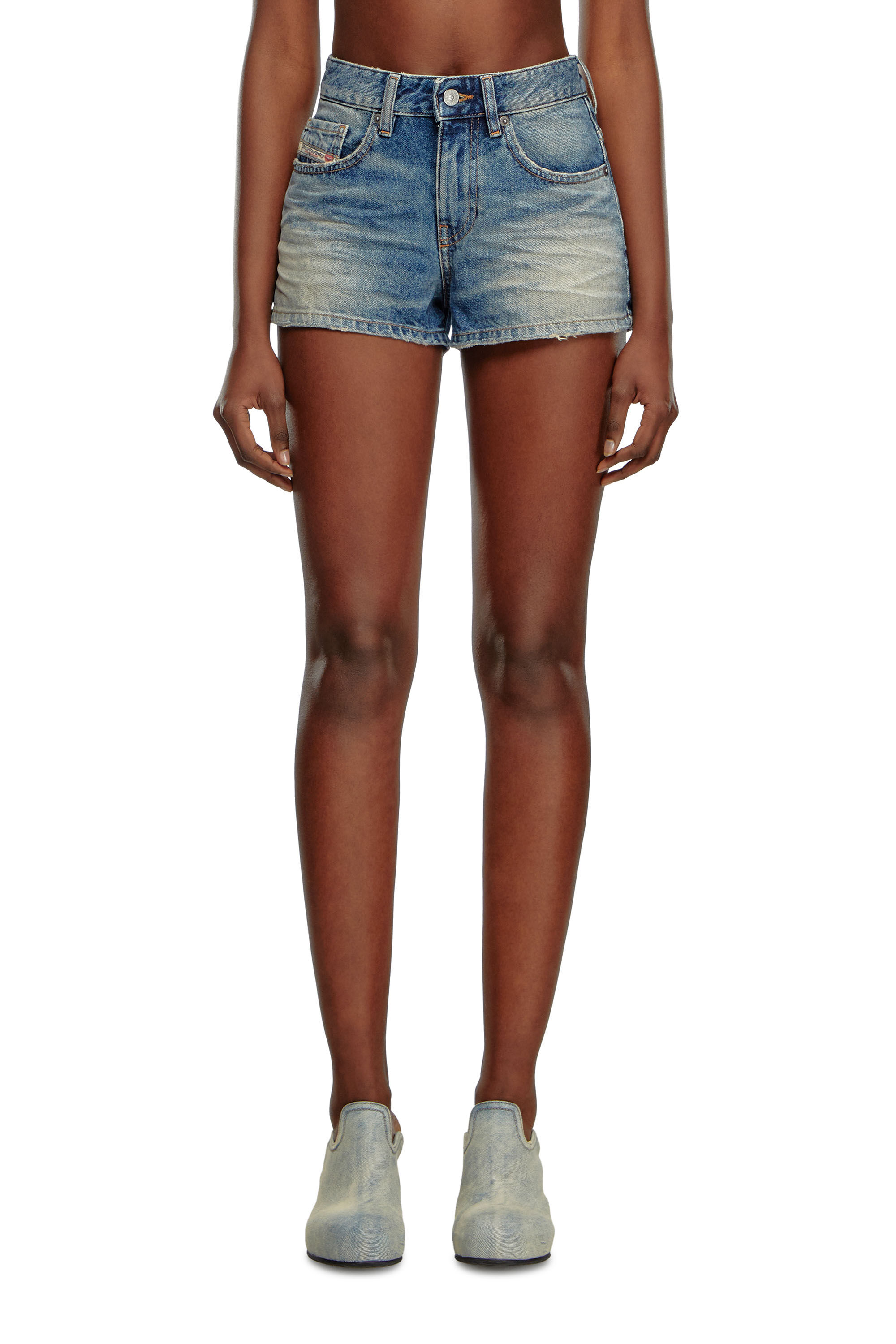 Diesel - DE-YUBA, Woman's Denim shorts in Medium blue - 3