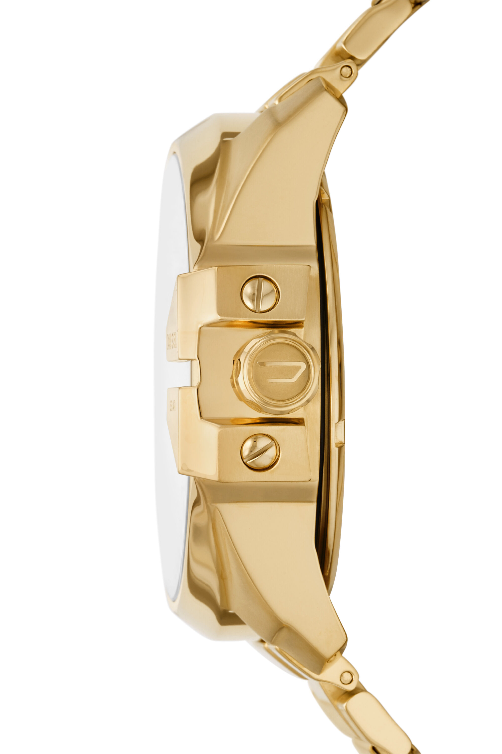 Diesel - DZ7456, Man's Mega Chief automatic three-hand gold-tone watch in Gold - 3