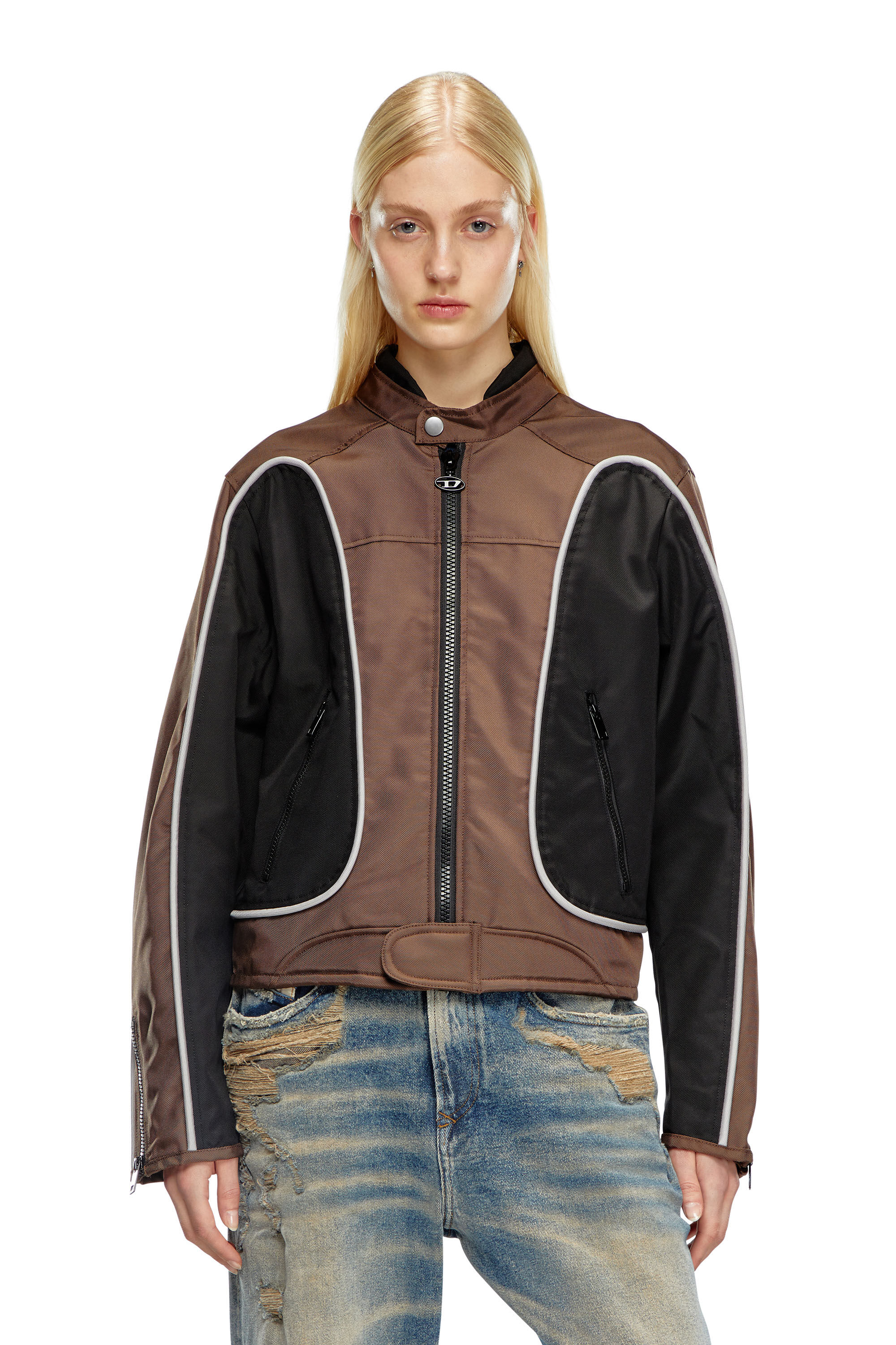 J BLINK Unisex 90 s Biker jacket in waterproof nylon Diesel