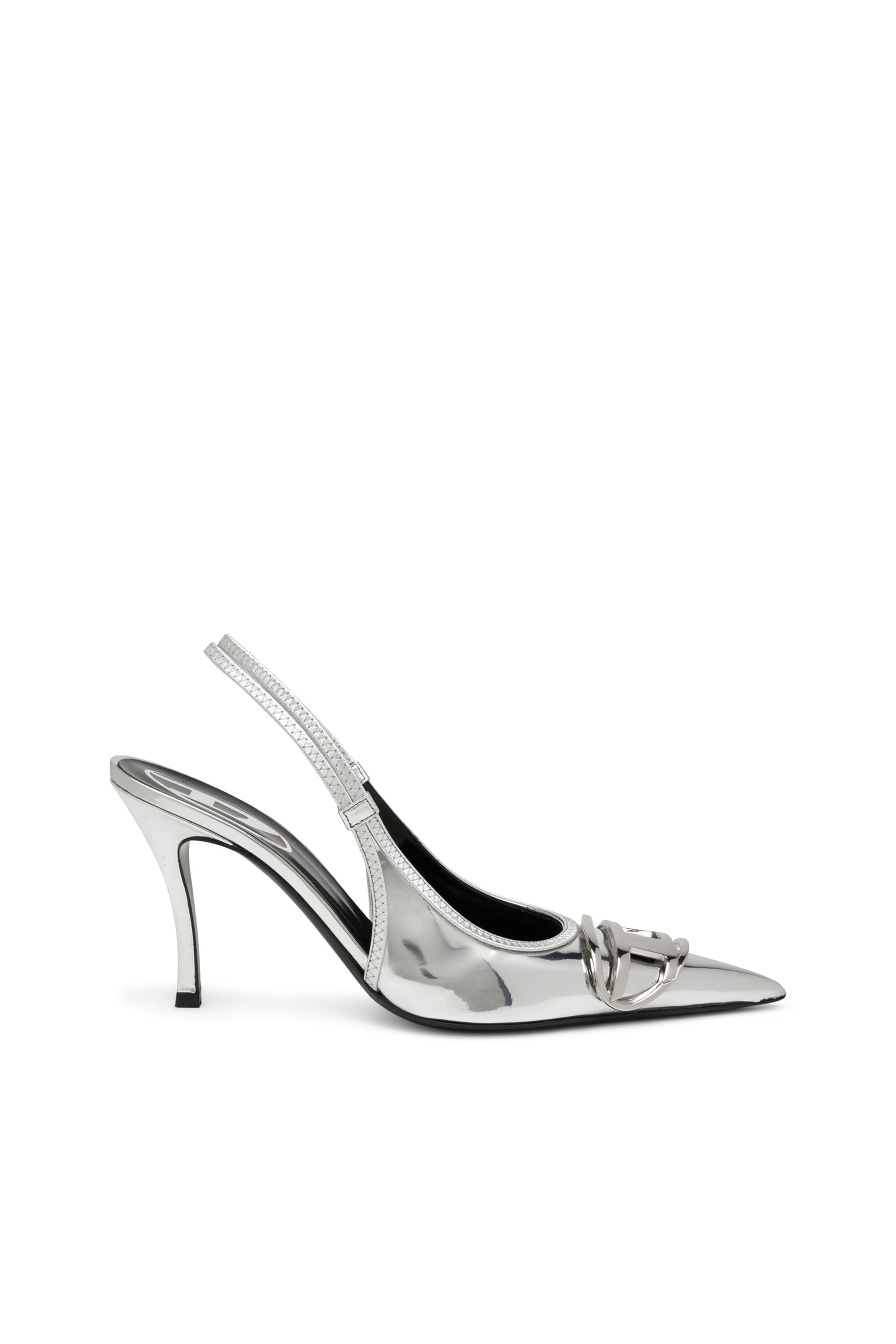 Women s D Venus Slingback pumps with mirror finish Silver Diesel