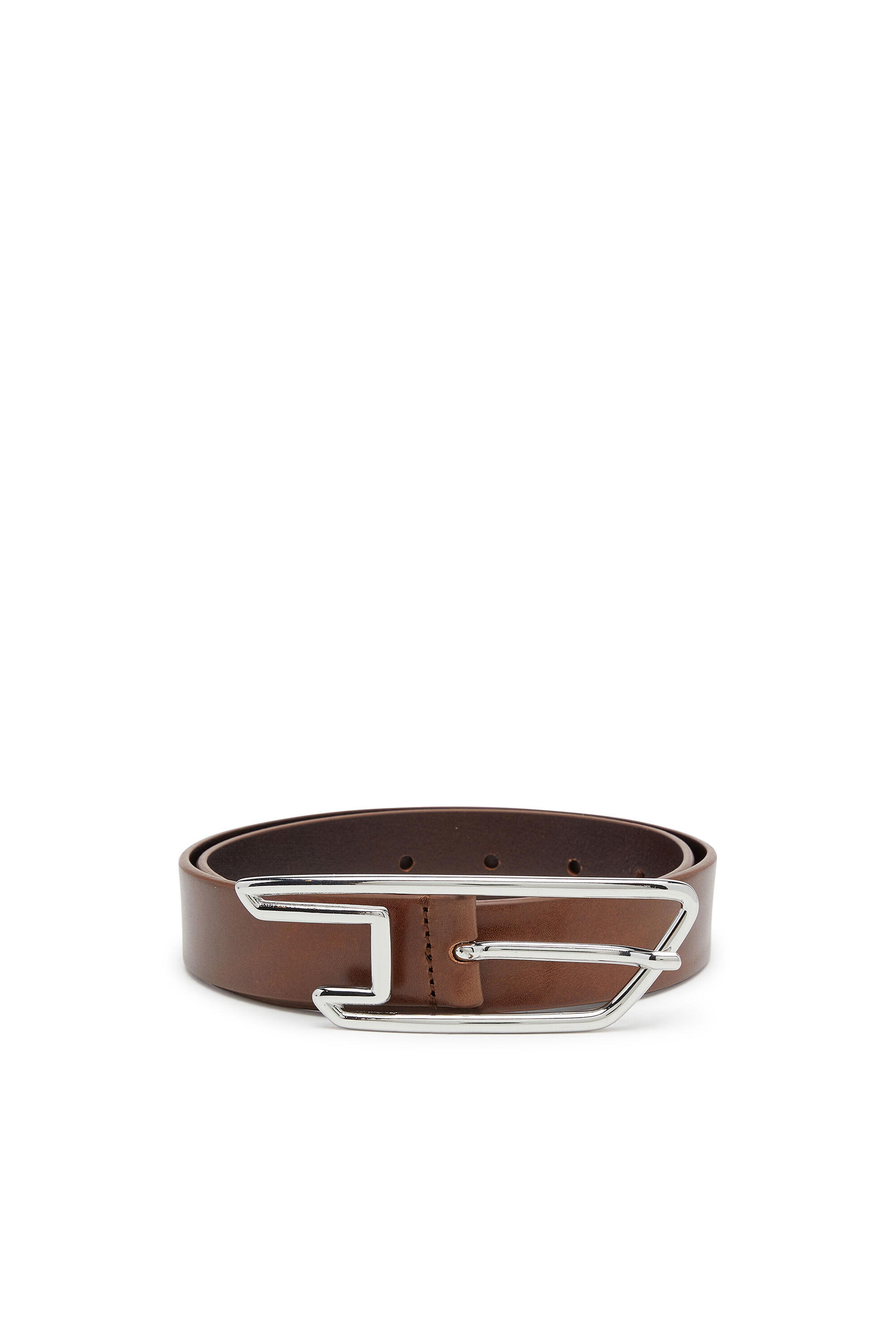 Diesel - B-D LINE W 30, Woman's 3cm belt in pull-up leather in Brown - 1