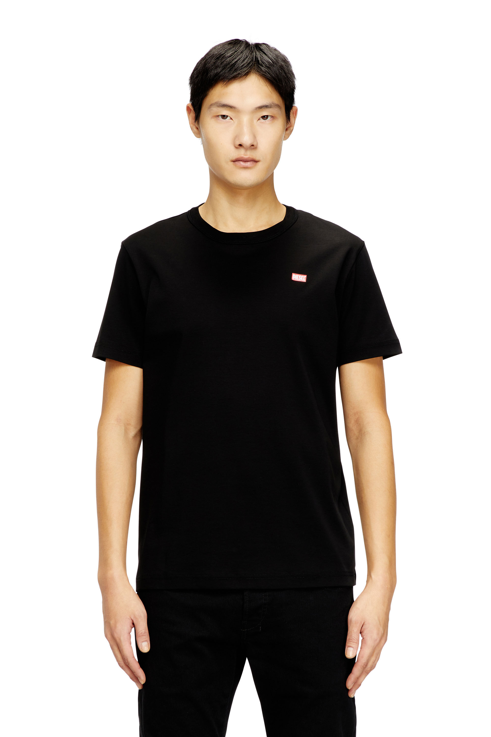 Diesel - T-MIEGOR-K77, Man's T-shirt in mercerised cotton in Black - 3