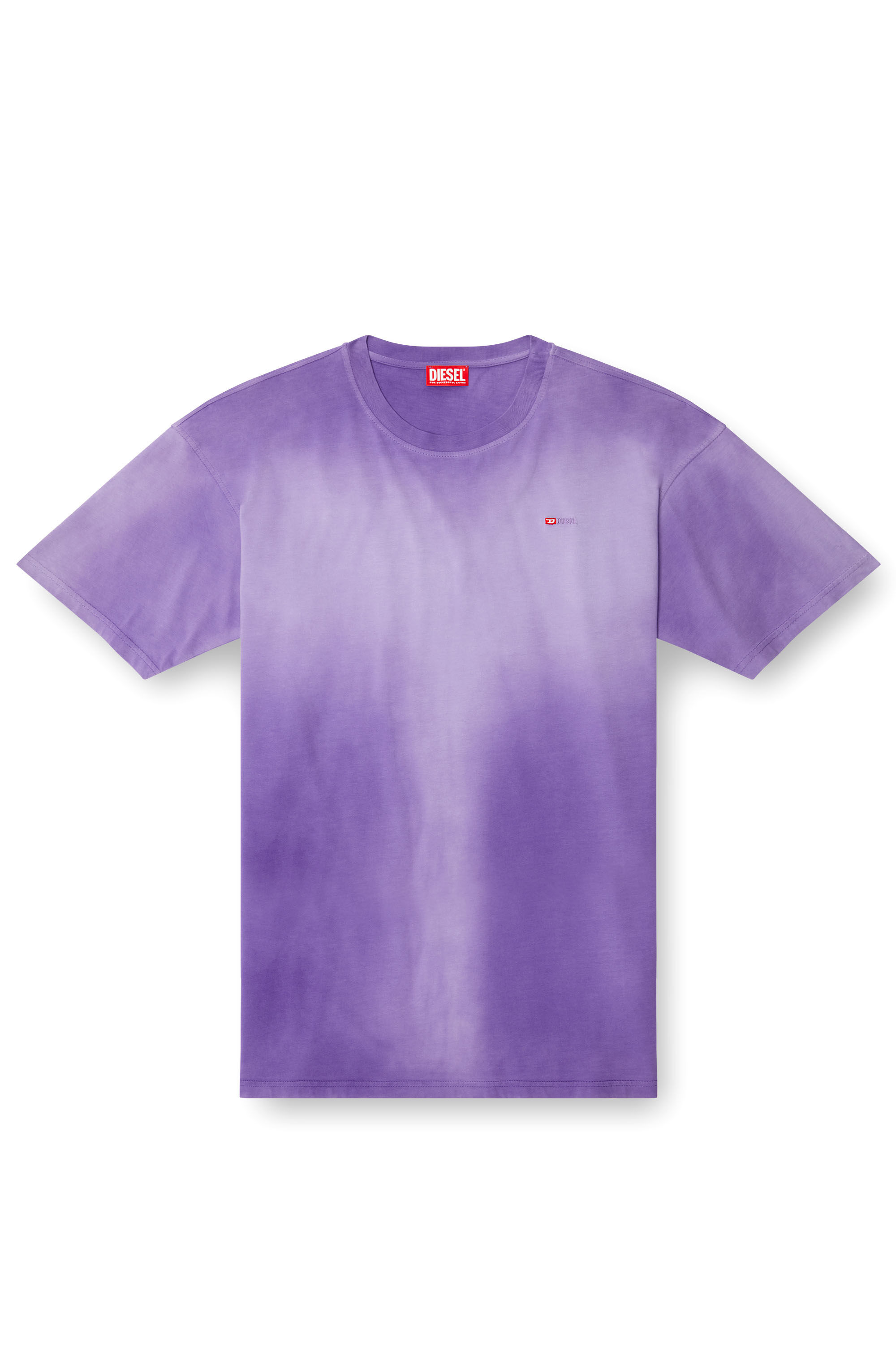 Diesel - T-BOXT-R27, Man's Faded T-shirt with micro logo embroidery in Violet - 2